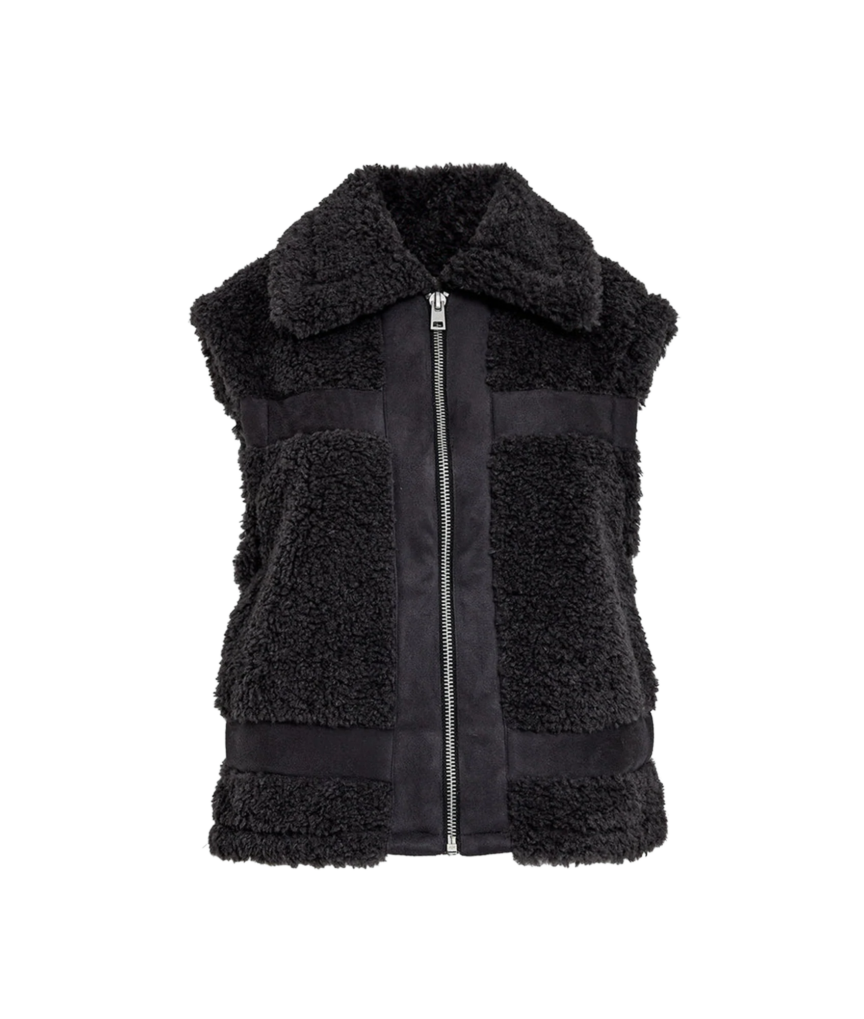 Alda Faux Fur Vest - Black