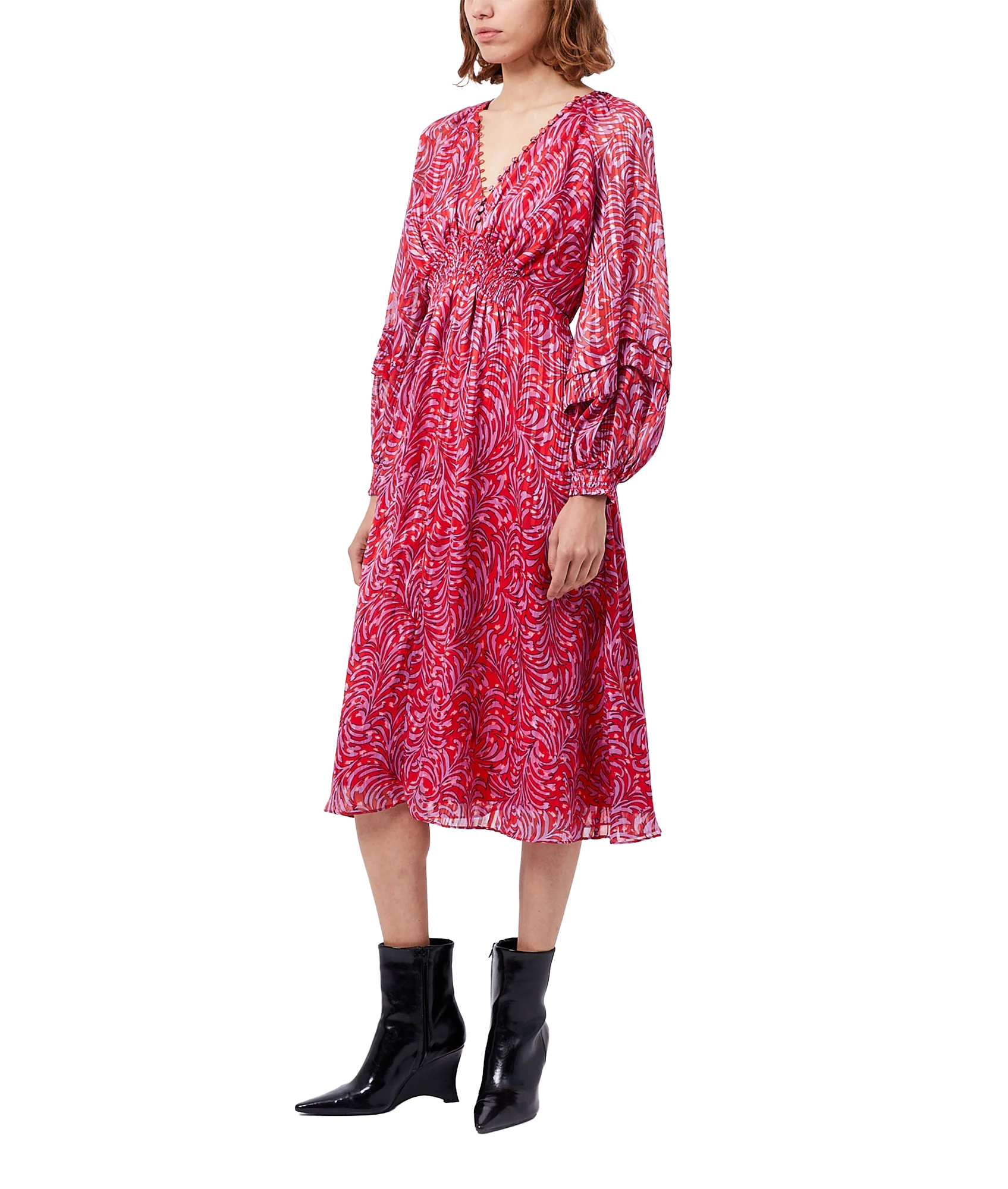 Amy Calista Midi Dress - Pink - Image 2