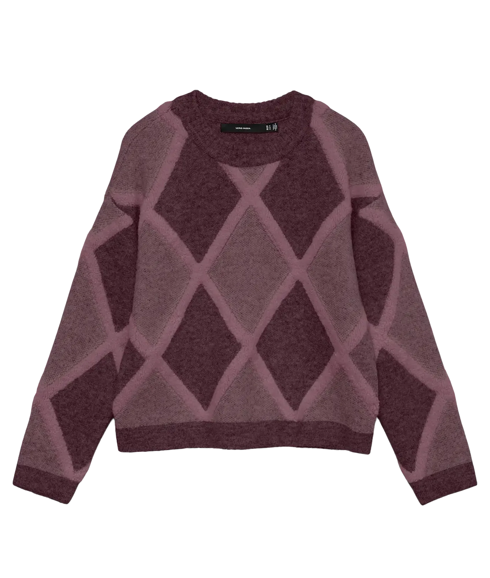 Argie Ls O-Neck Pullover - Winetasting/Rose Brown