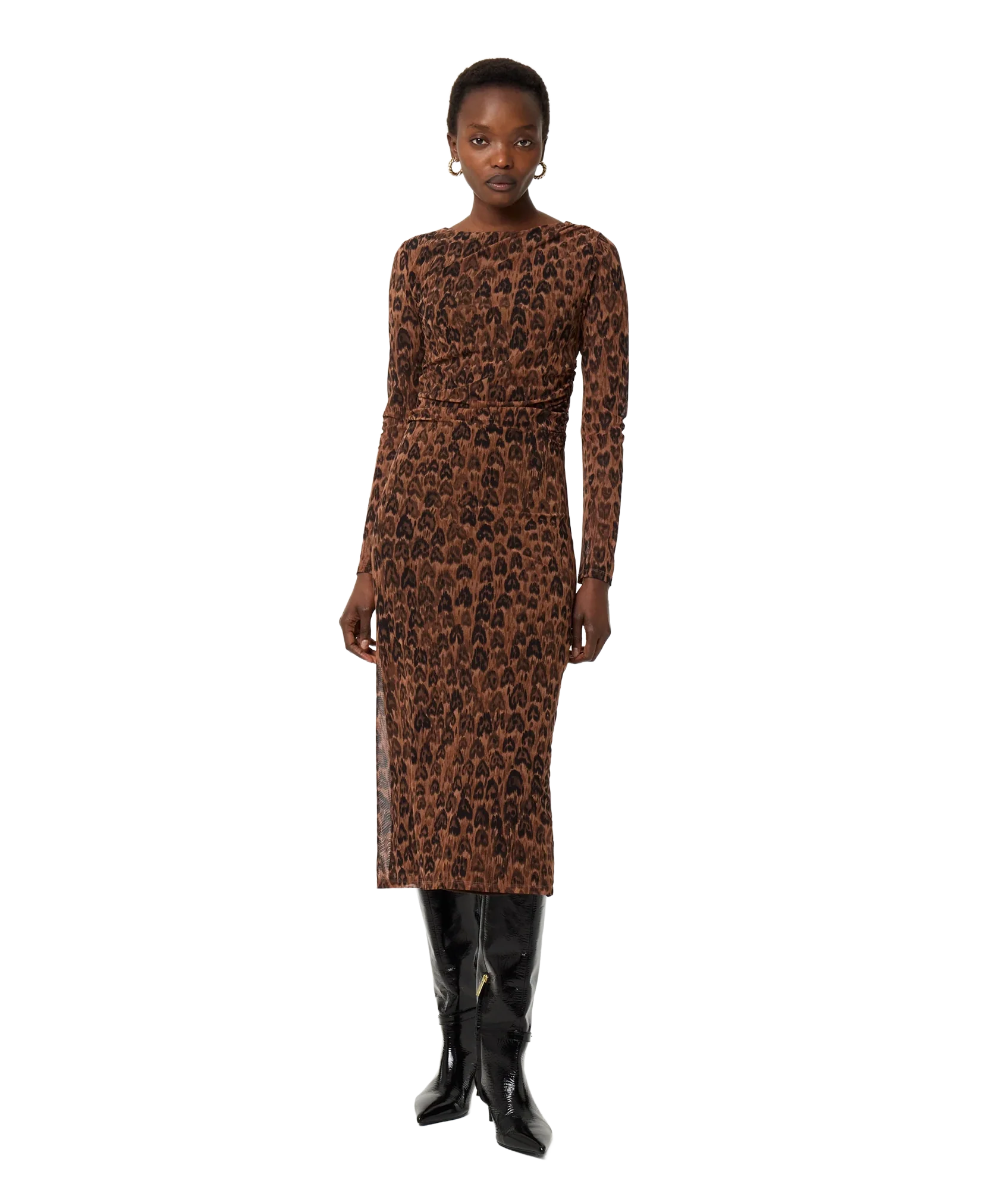 Ashley Dress - Burnt Sugar/Black - Image 2