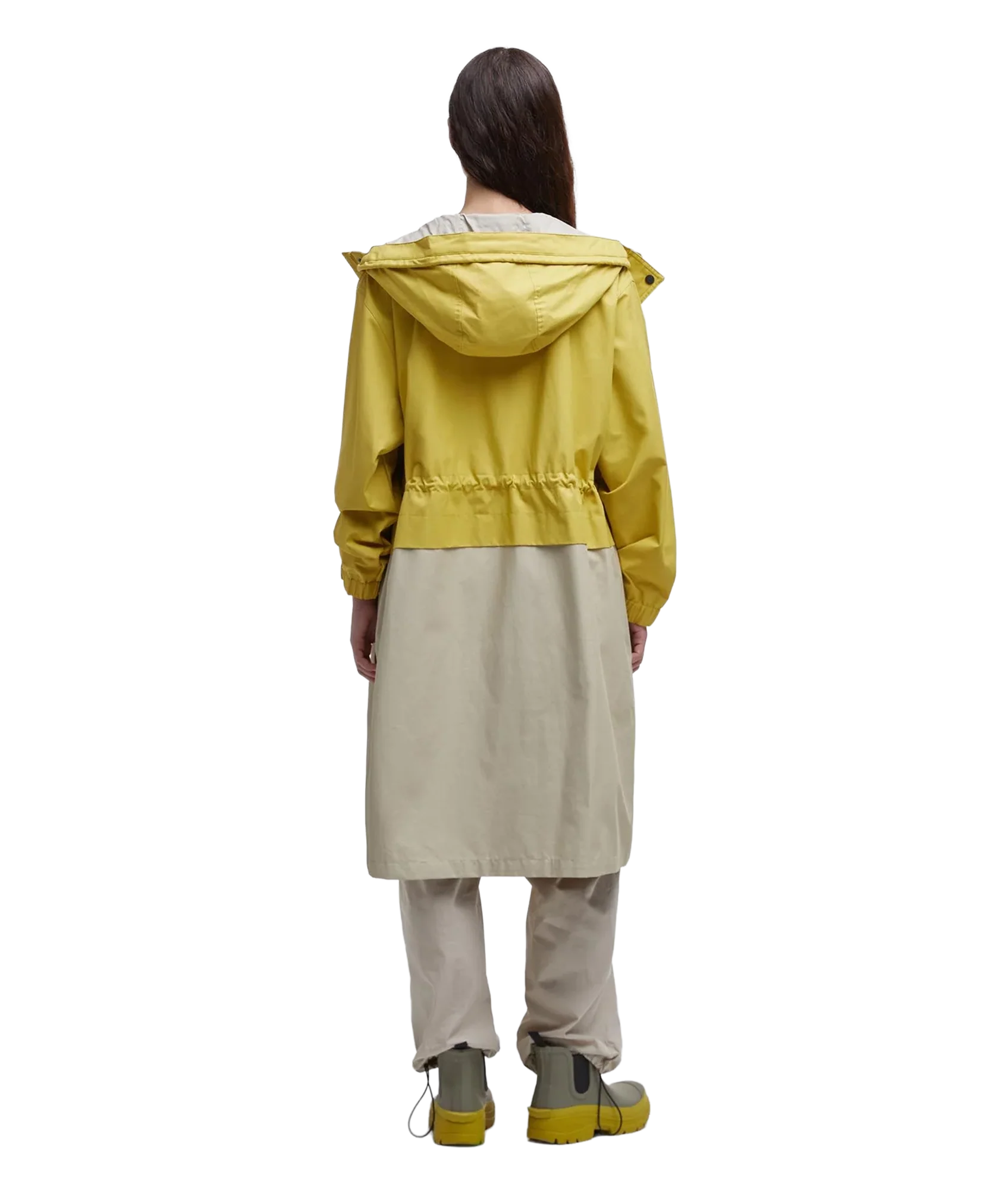 Barbour Evie Showerproof Parka - Limeade/Light Sand - Image 3