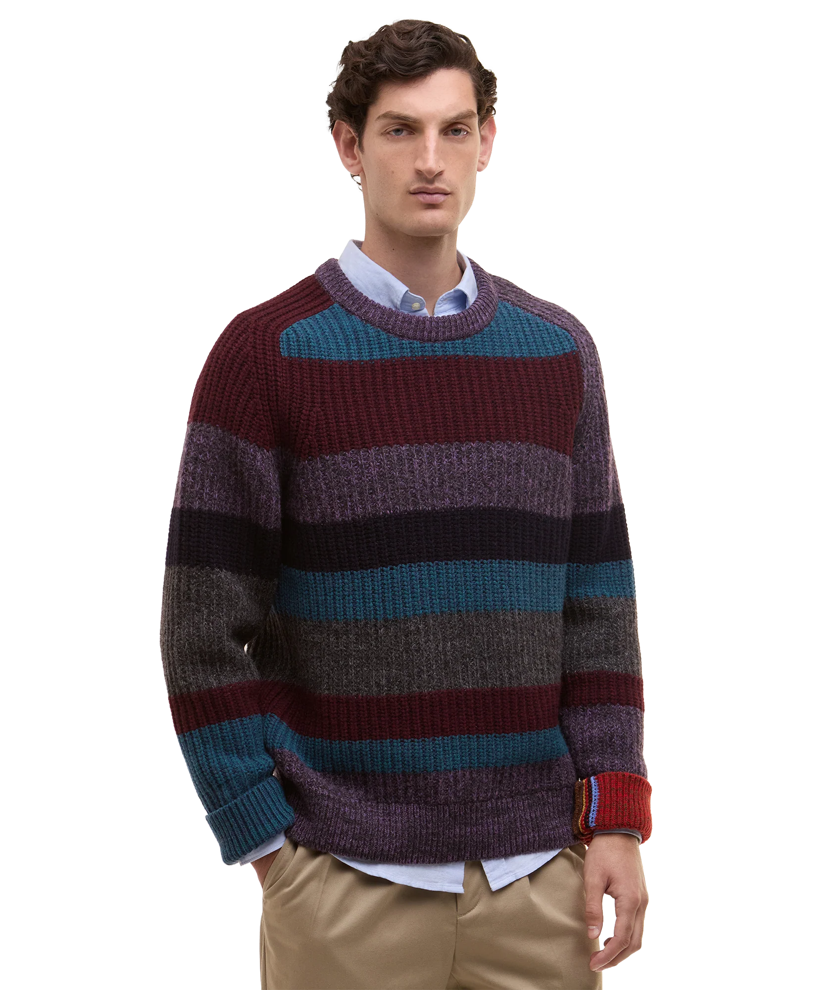 Barbour x Paul Smith Multi Striped Crew - Multi Stripe