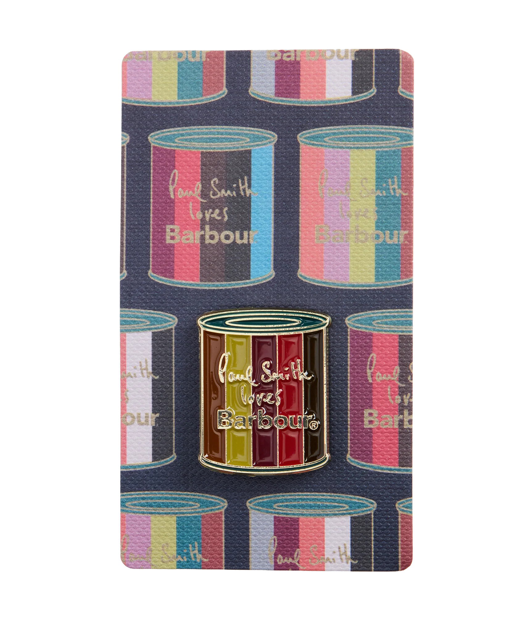Barbour x Paul Smith Pin Badge - Wax Tin