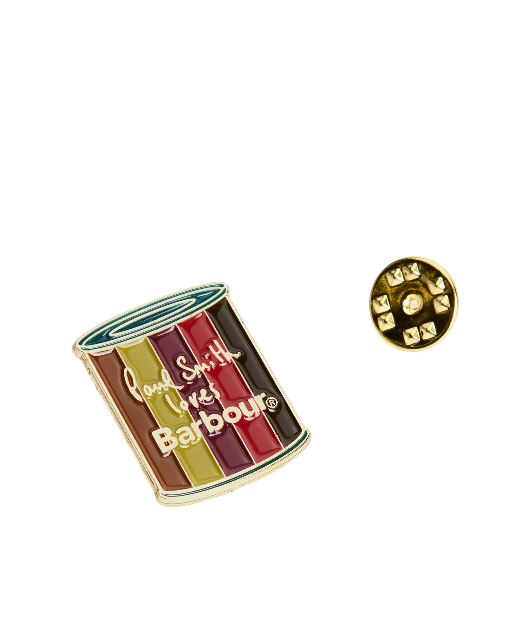 Barbour x Paul Smith Pin Badge - Wax Tin - Image 3