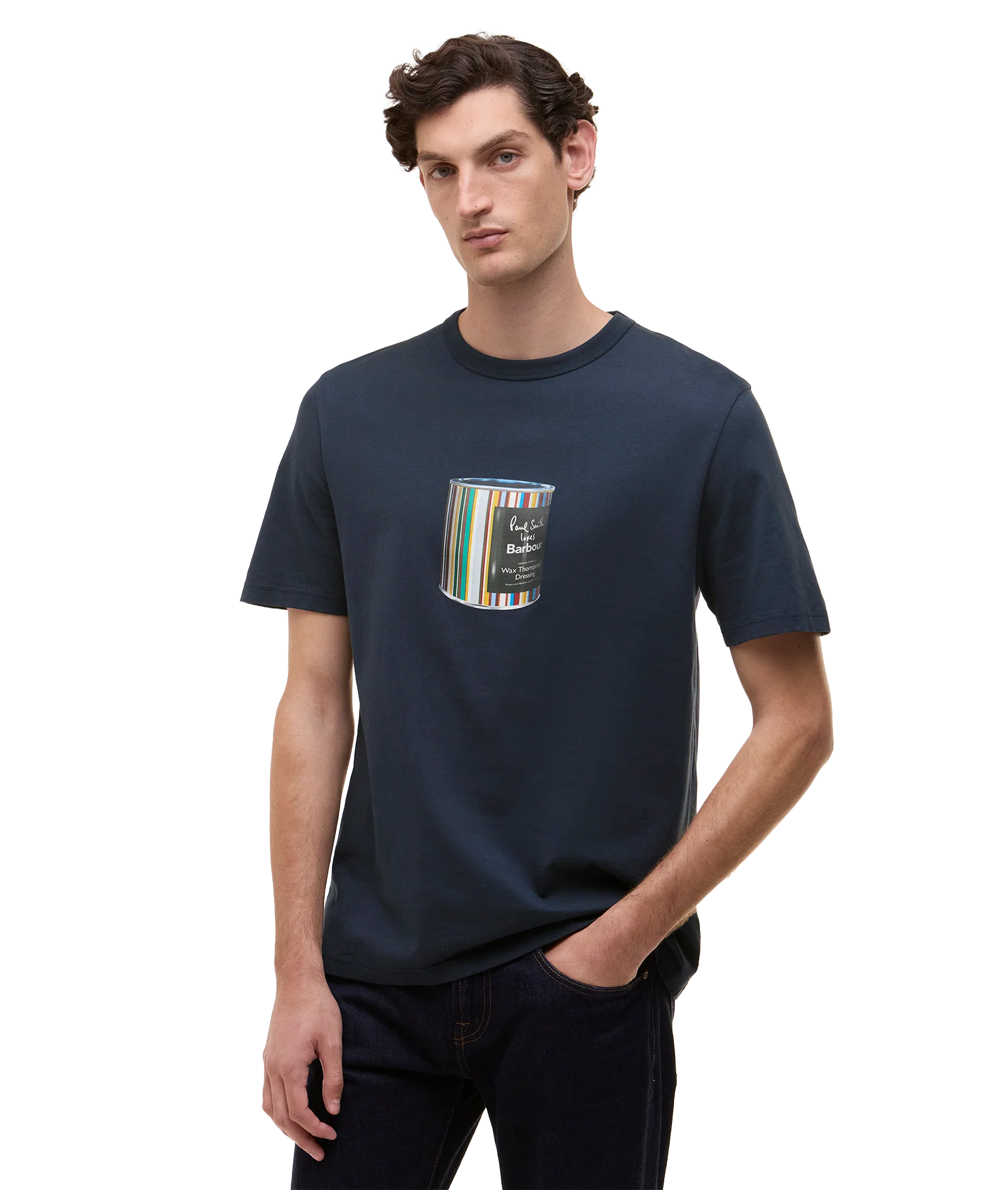 Barbour x Paul Smith Wax Can T-Shirt - Champion Blue