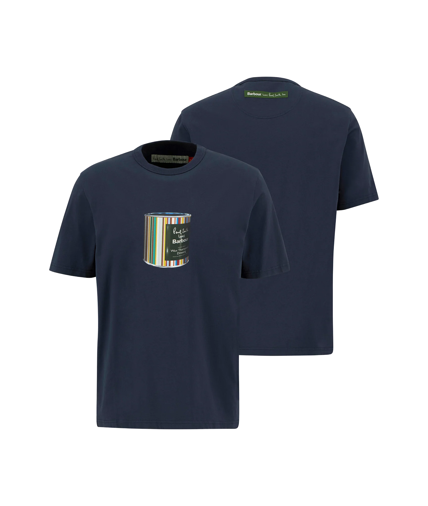 Barbour x Paul Smith Wax Can T-Shirt - Champion Blue - Image 2