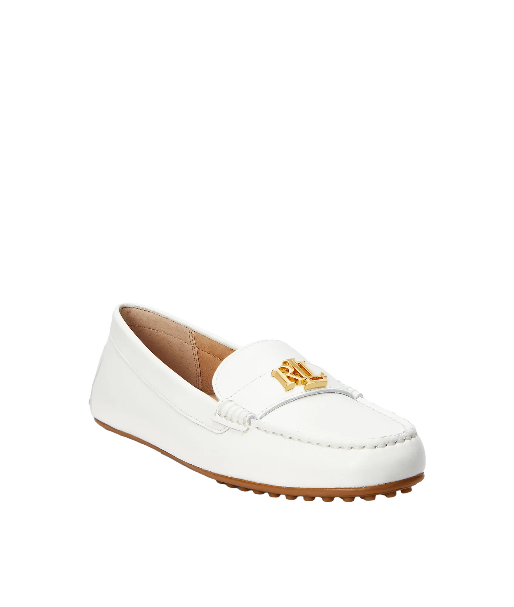 Barnsbury Nappa Leather Driver - White - Image 2