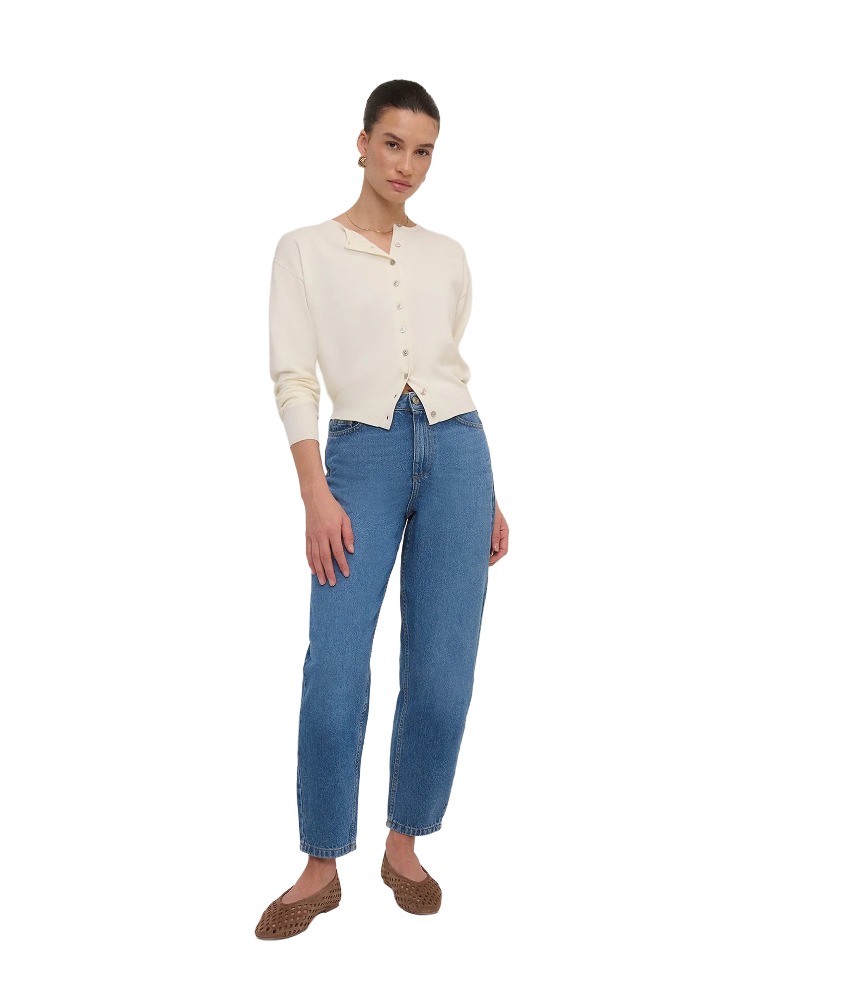 Barrel Leg Jeans - Blue
