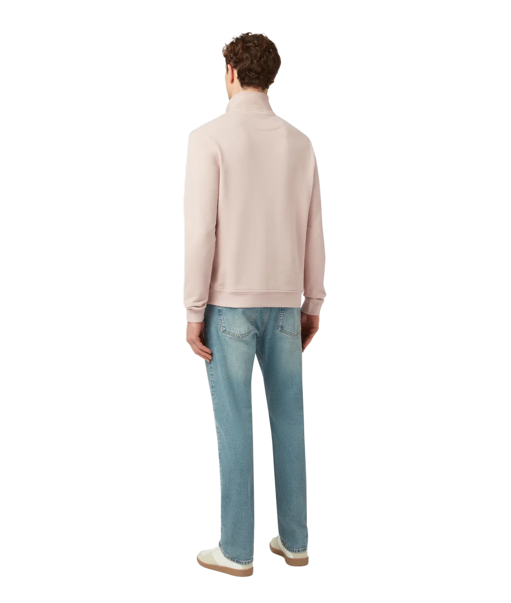 Belstaff Quarter Zip Sweatshirt - Dusk Pink - Image 3