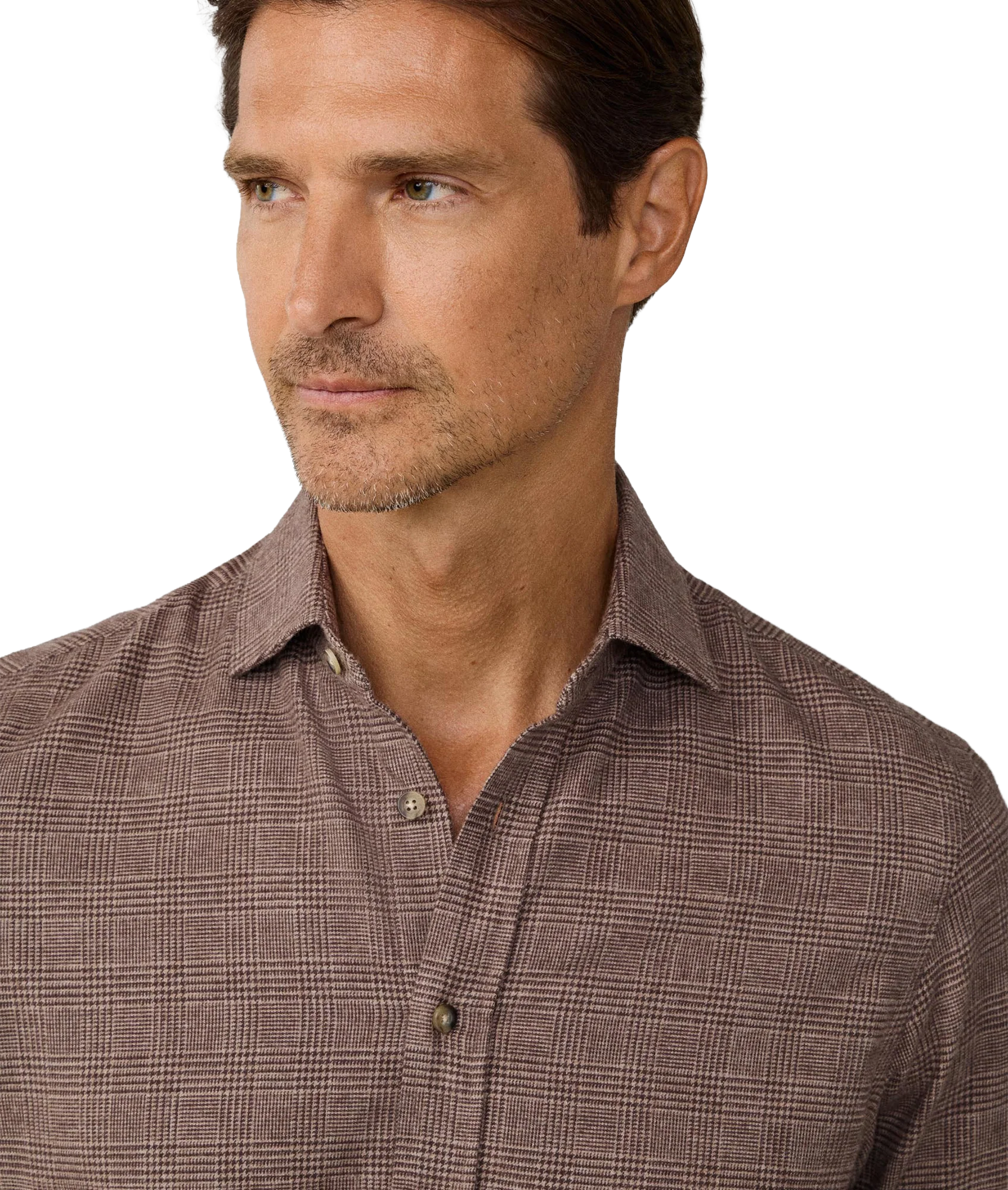 Brushed Glencheck - Camel Brown - Image 3