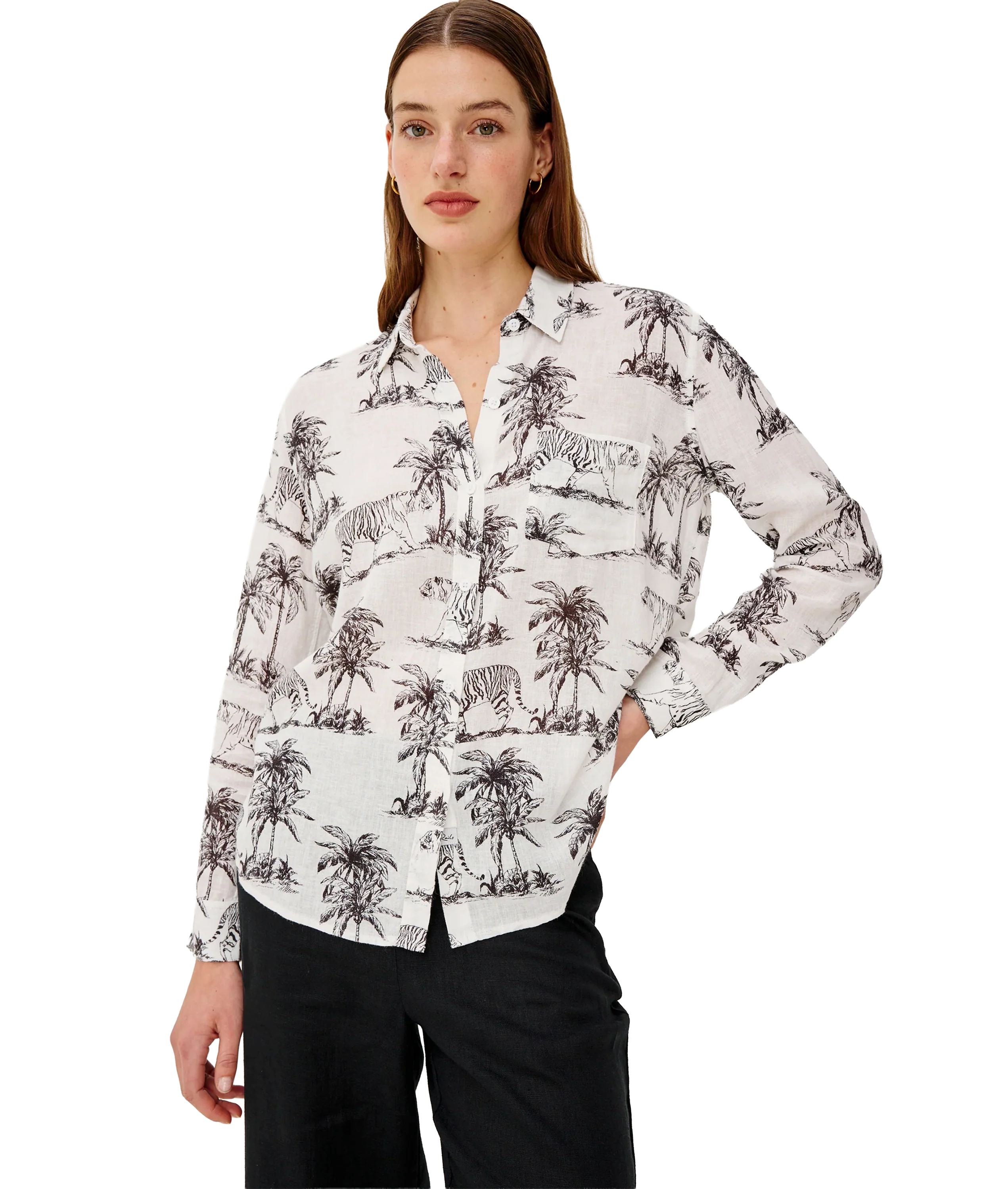 Charli Shirt - Ivory Bengal