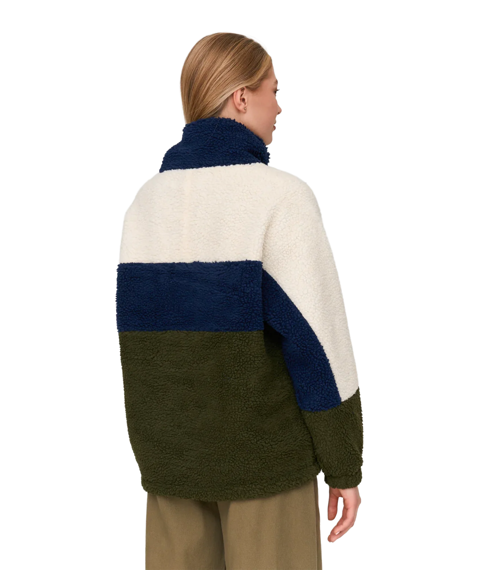 Colour Block Half Zip Fleece - Blue - Image 2