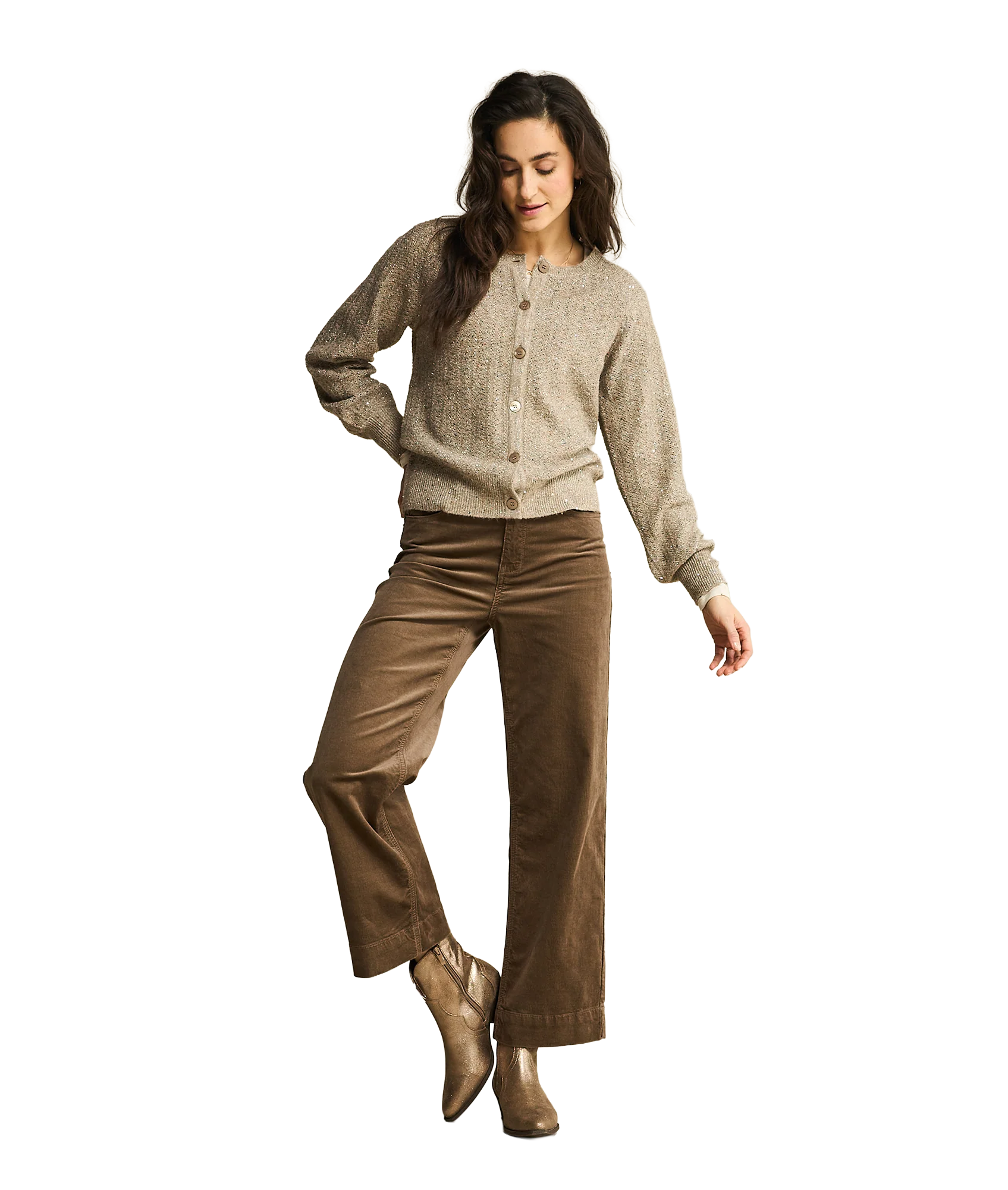 Conny Shiny Cord - Warm Taupe - Image 4
