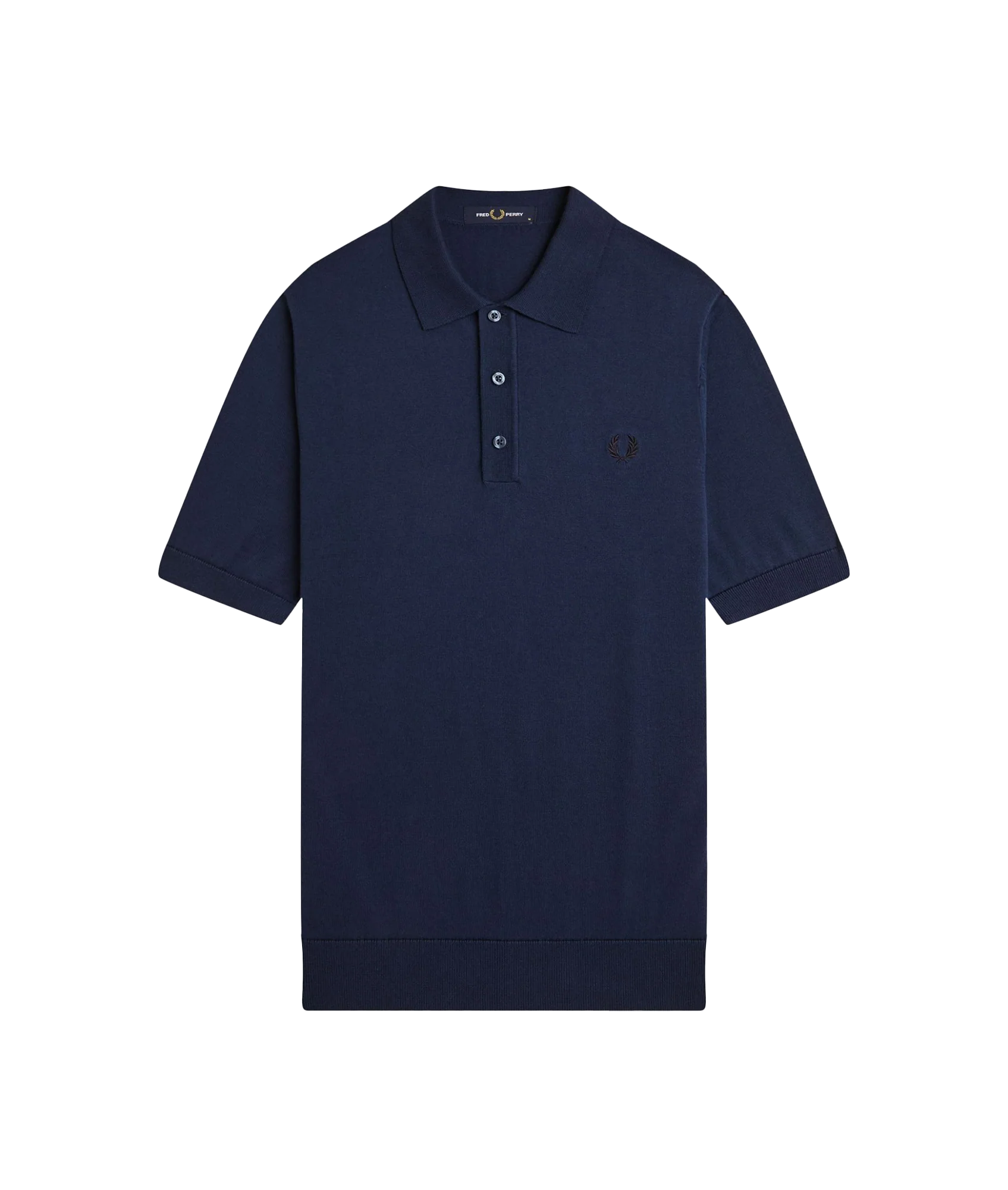 Cotton Knit Polo - Navy