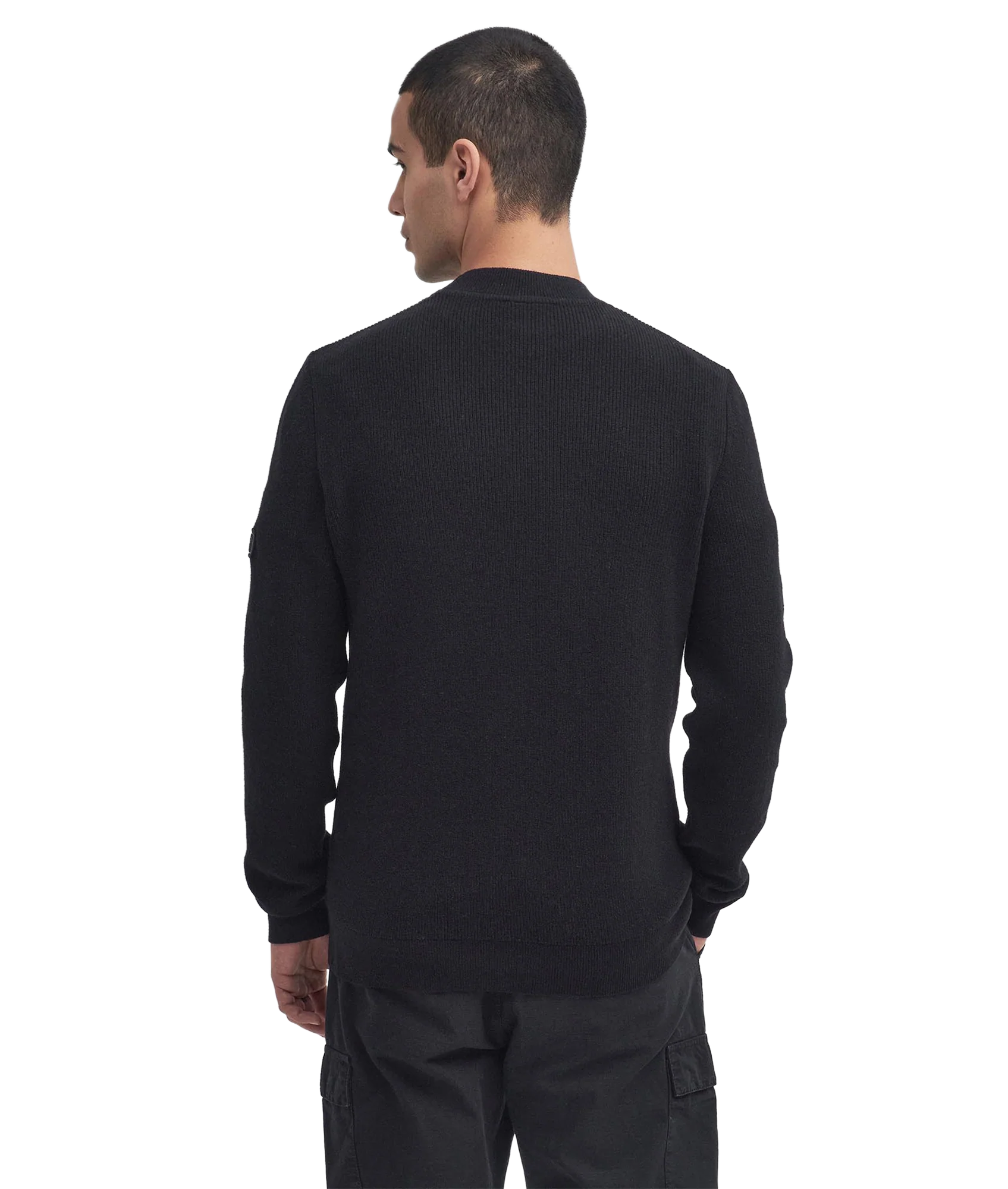 Crawley Crew Neck Jumper - Black - Image 3
