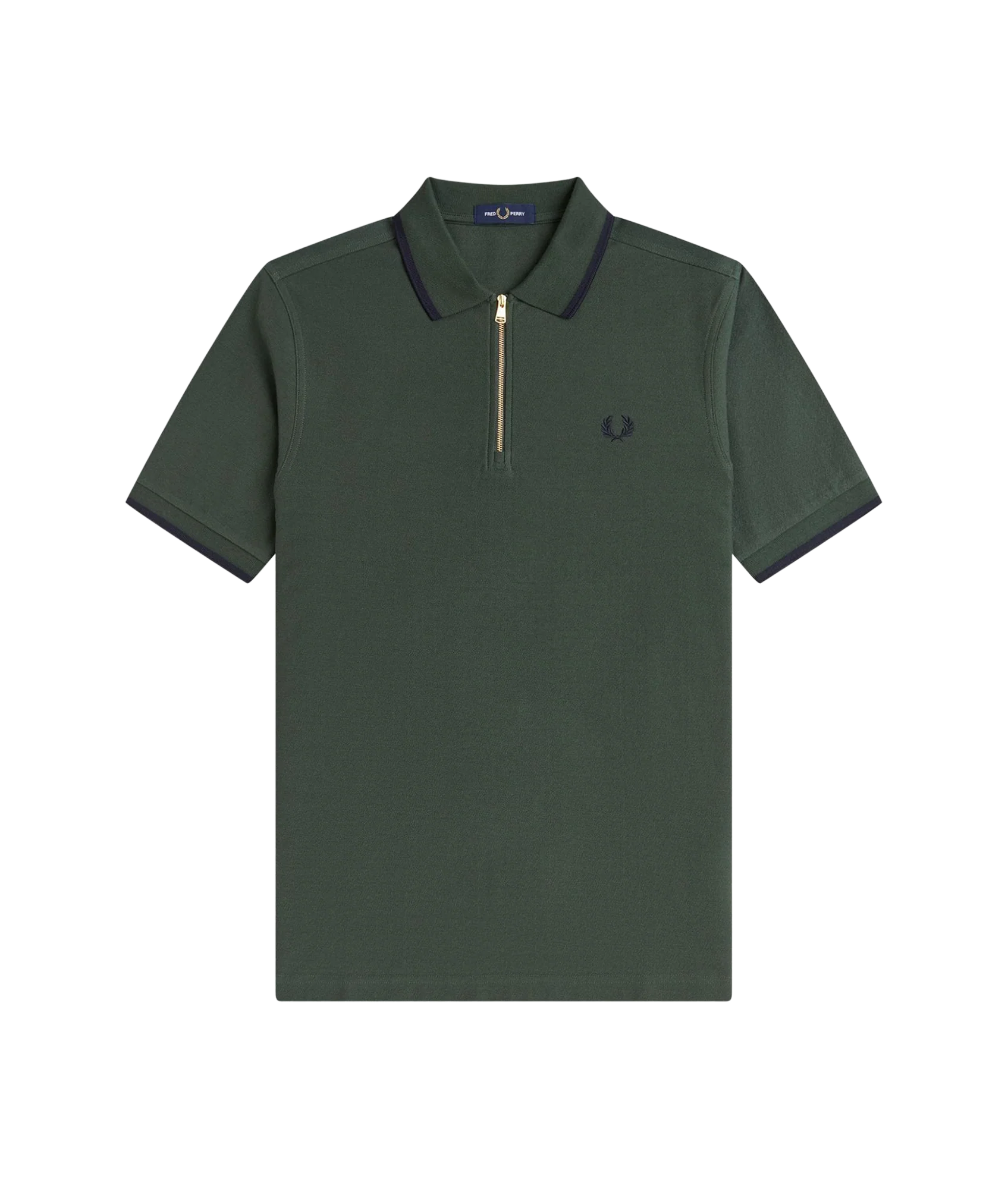Crepe Pique Polo Shirt - Court Green
