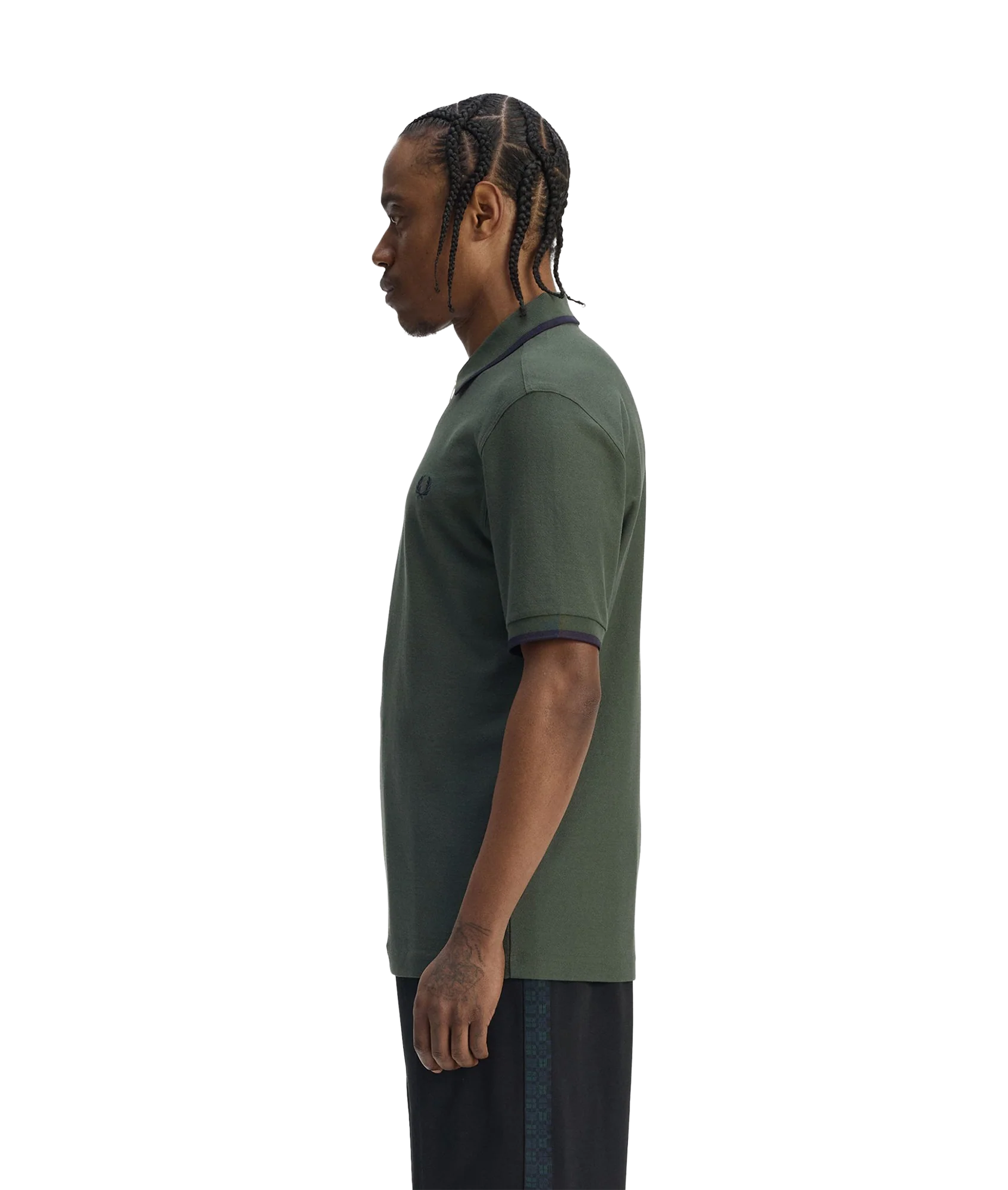 Crepe Pique Polo Shirt - Court Green - Image 4