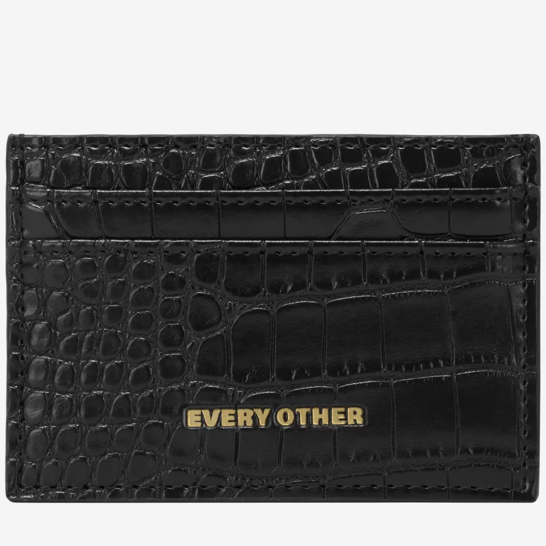 Croc Card Holder - Black