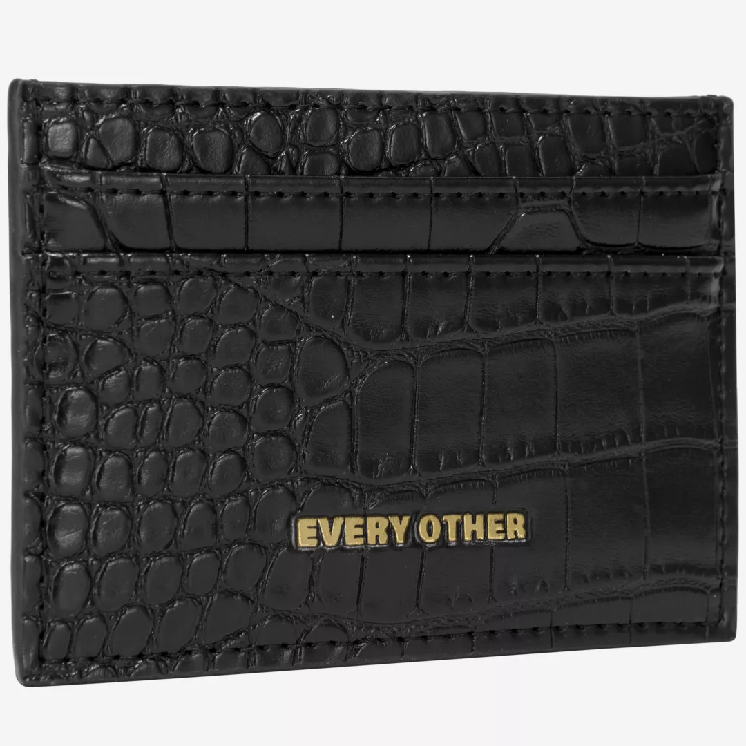 Croc Card Holder - Black - Image 3