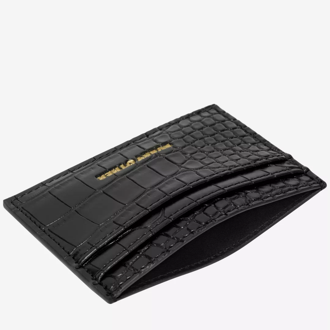 Croc Card Holder - Black - Image 4