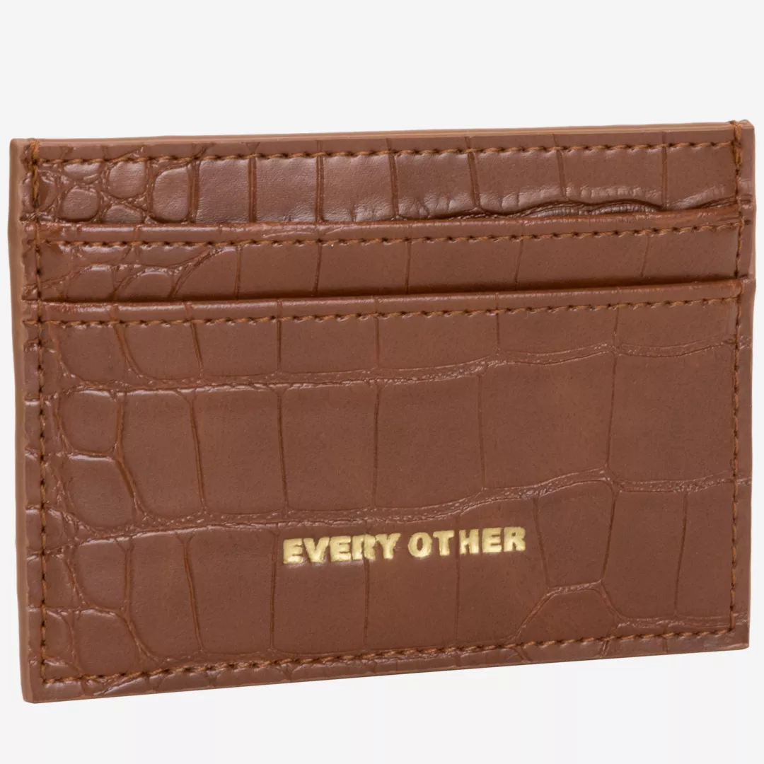 Croc Card Holder - Tan - Image 3