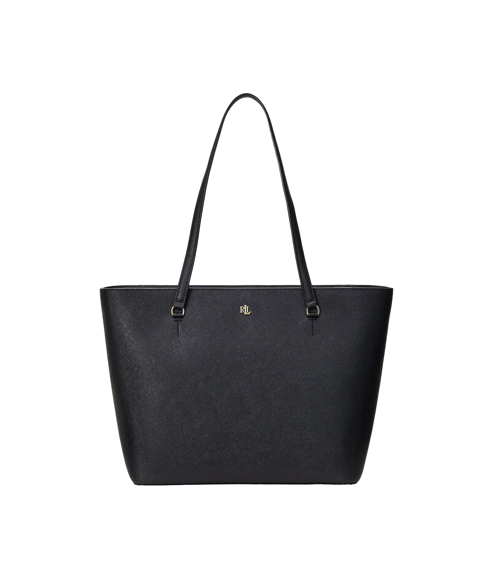 Crosshatch Leather Medium Karly Tote - Black