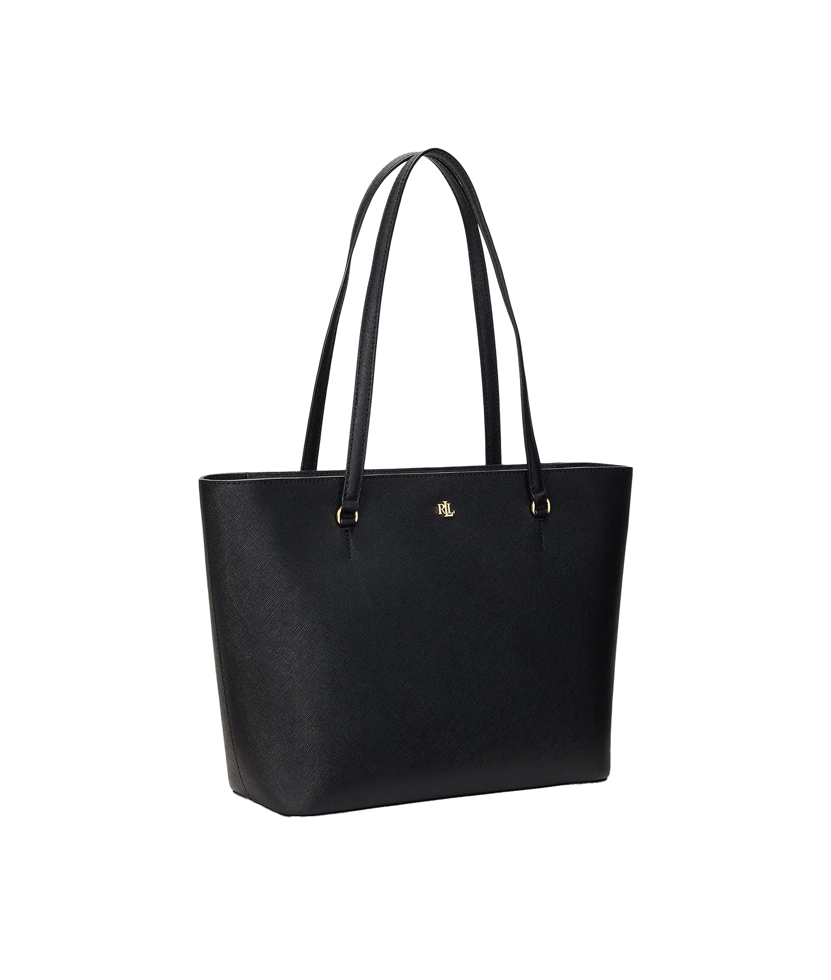 Crosshatch Leather Medium Karly Tote - Black - Image 2