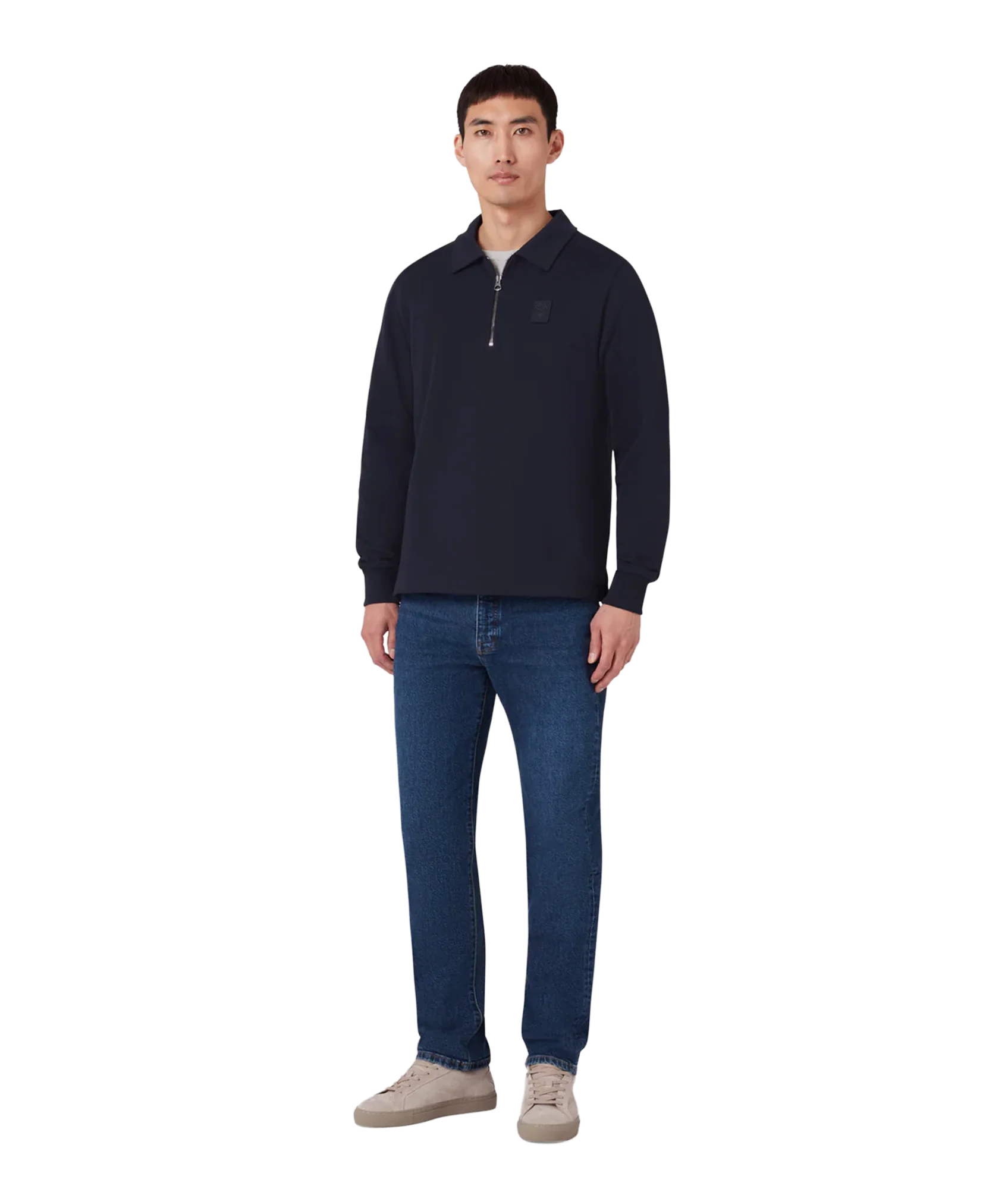 Curator Collared Sweatshirt Dark Ink - Image 2