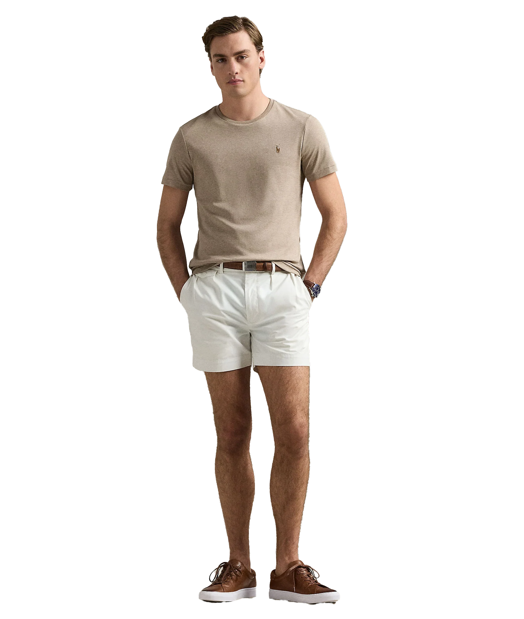 Custom Slim Fit Soft Cotton T-Shirt - Beige - Image 3