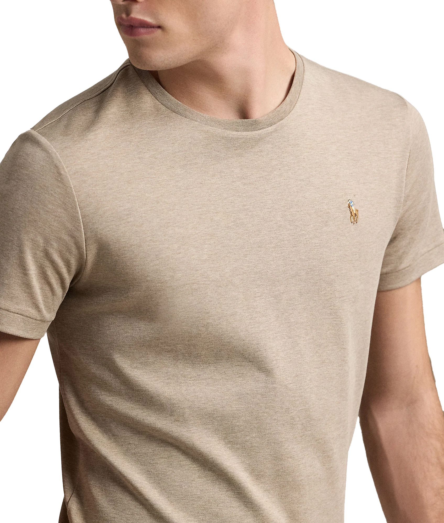 Custom Slim Fit Soft Cotton T-Shirt - Beige - Image 5