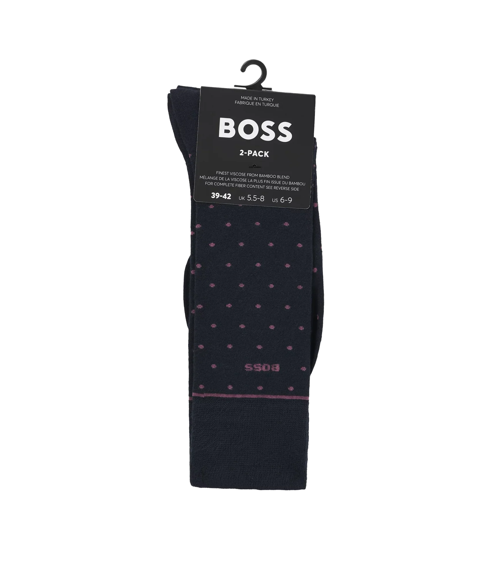 Style 2P RS Dots VI Bamboo Socks - Navy - Image 3