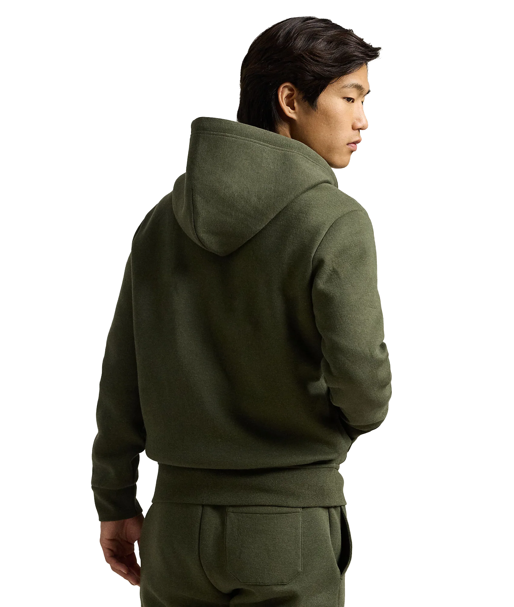Double-Knit Full-Zip Hoodie - Green - Image 4