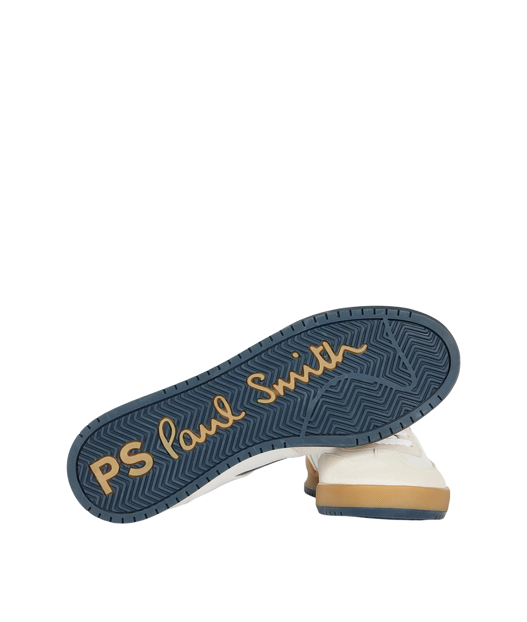 Dover White Navy Side Panel Trainers - White - Image 5