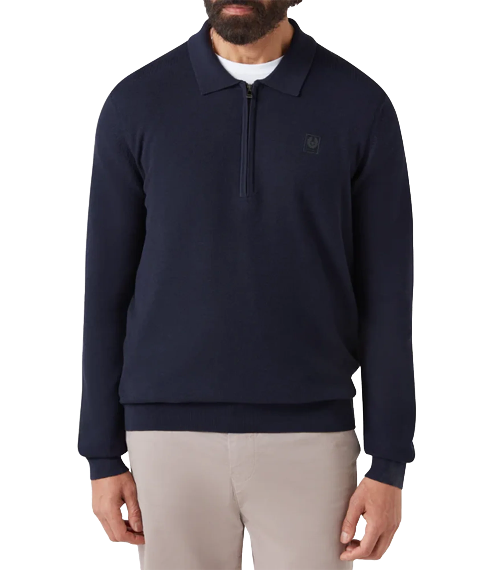 Drift Knitted Polo - Dark Ink - Image 2