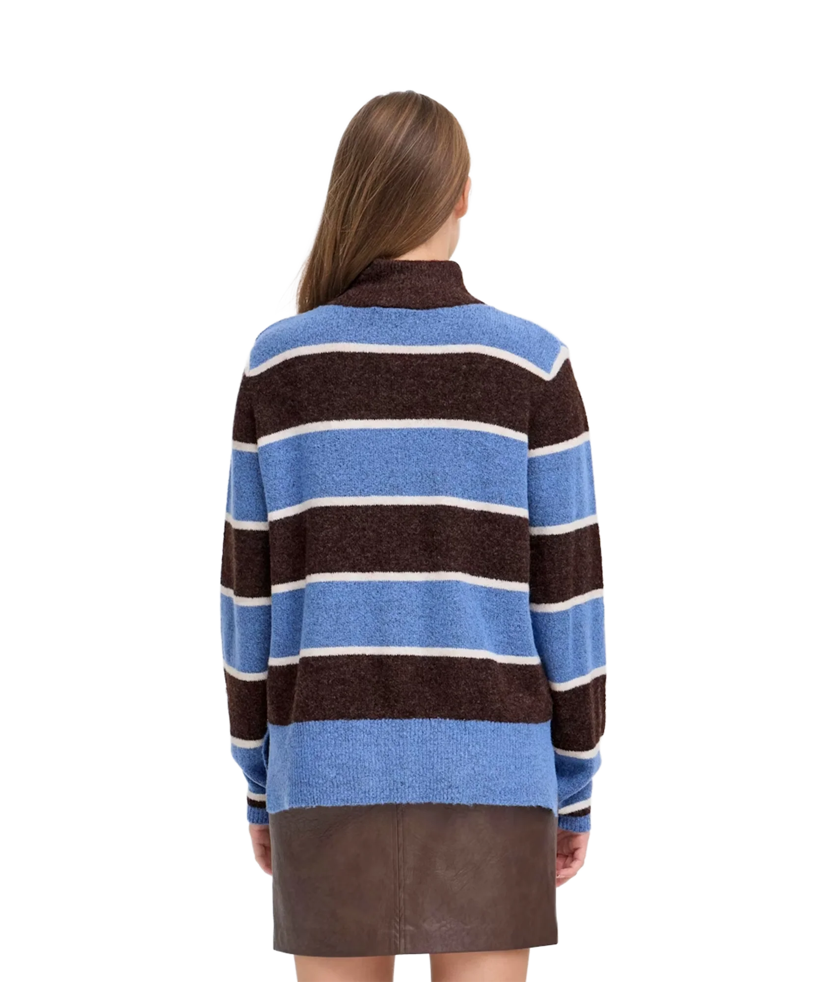 Edeen Stripe Jumper - Coffee Bean - Image 3