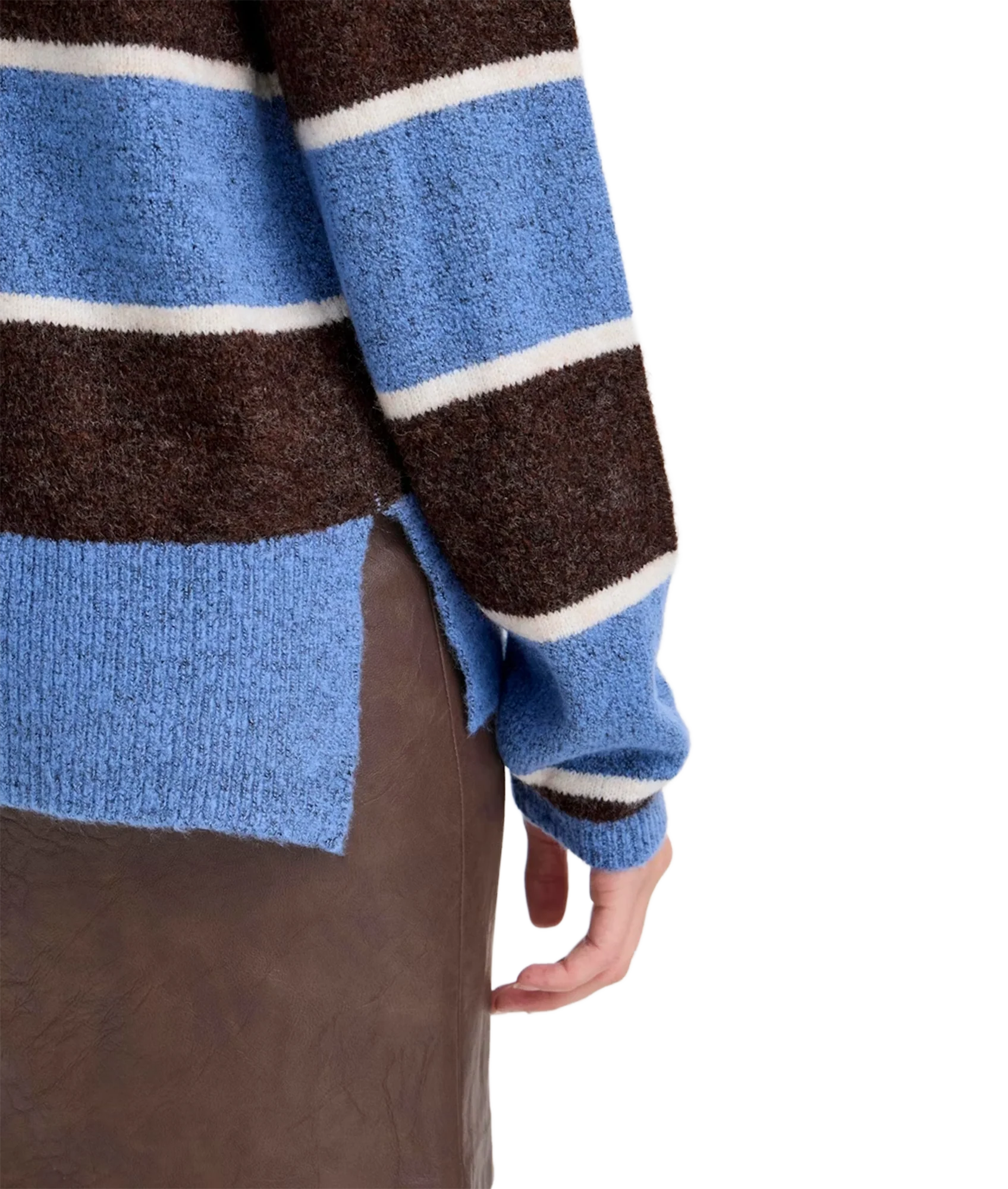 Edeen Stripe Jumper - Coffee Bean - Image 4