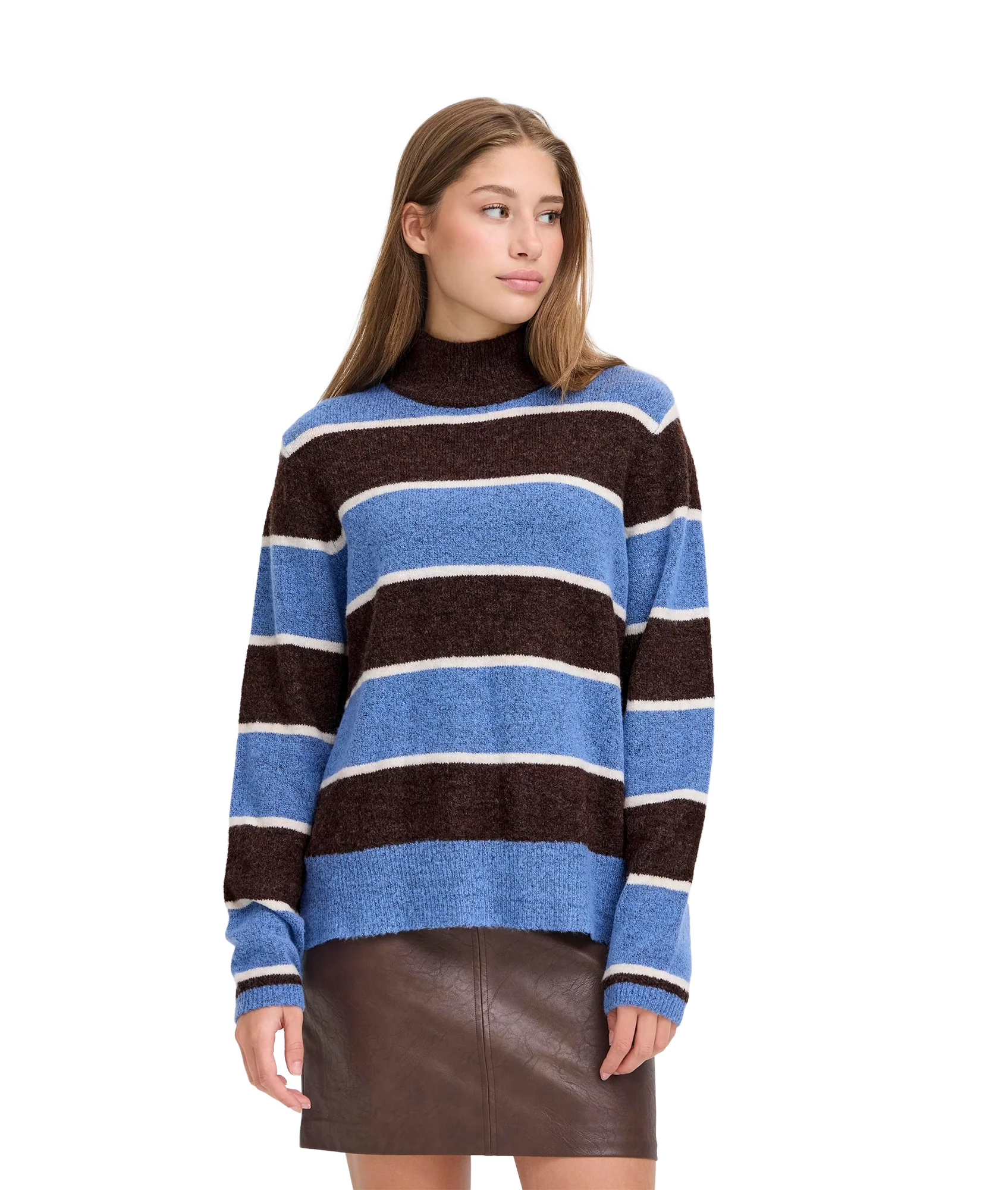 Edeen Stripe Jumper - Coffee Bean - Image 5