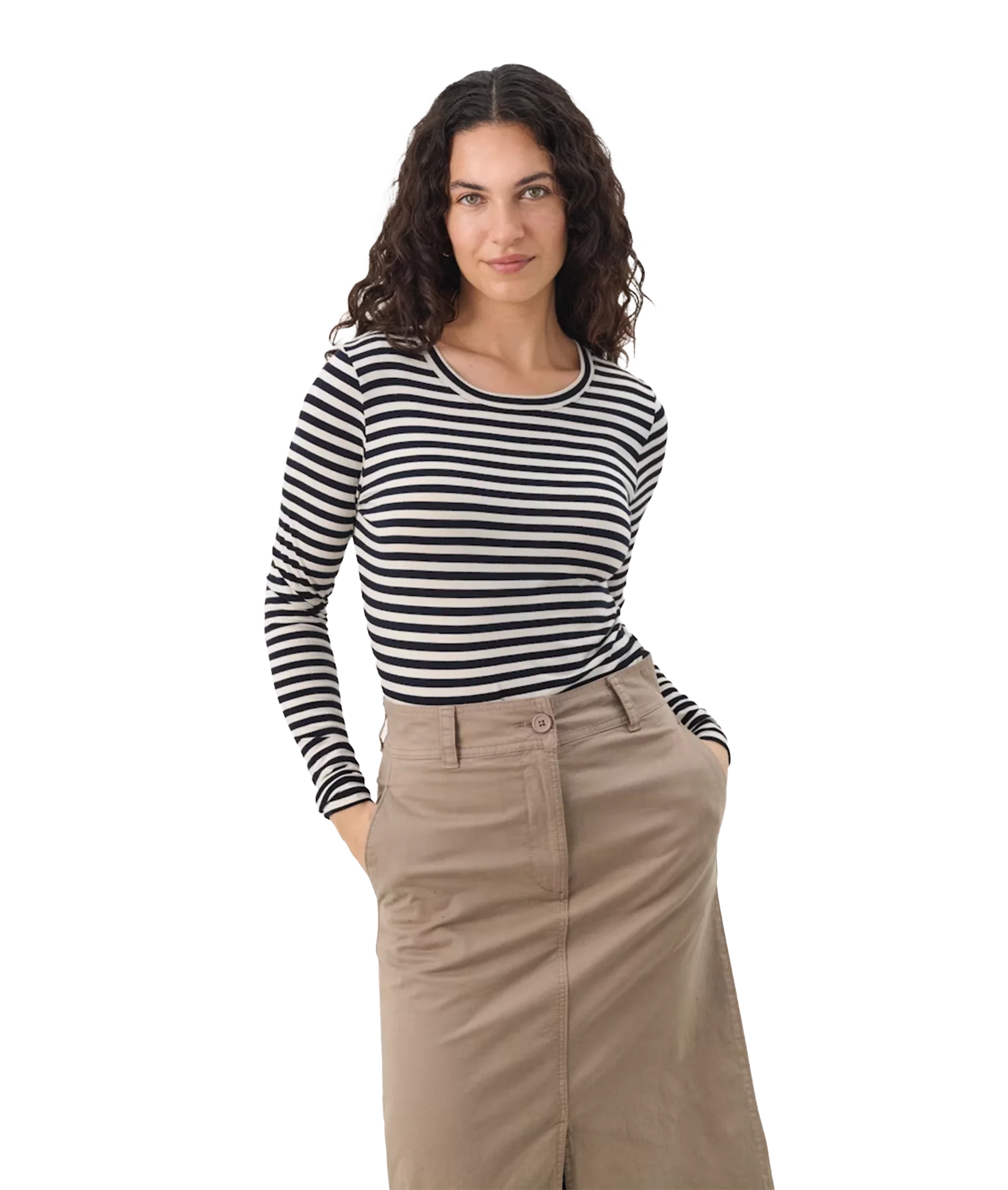 Emaja Top Dark Navy Stripe - Multi - Image 4