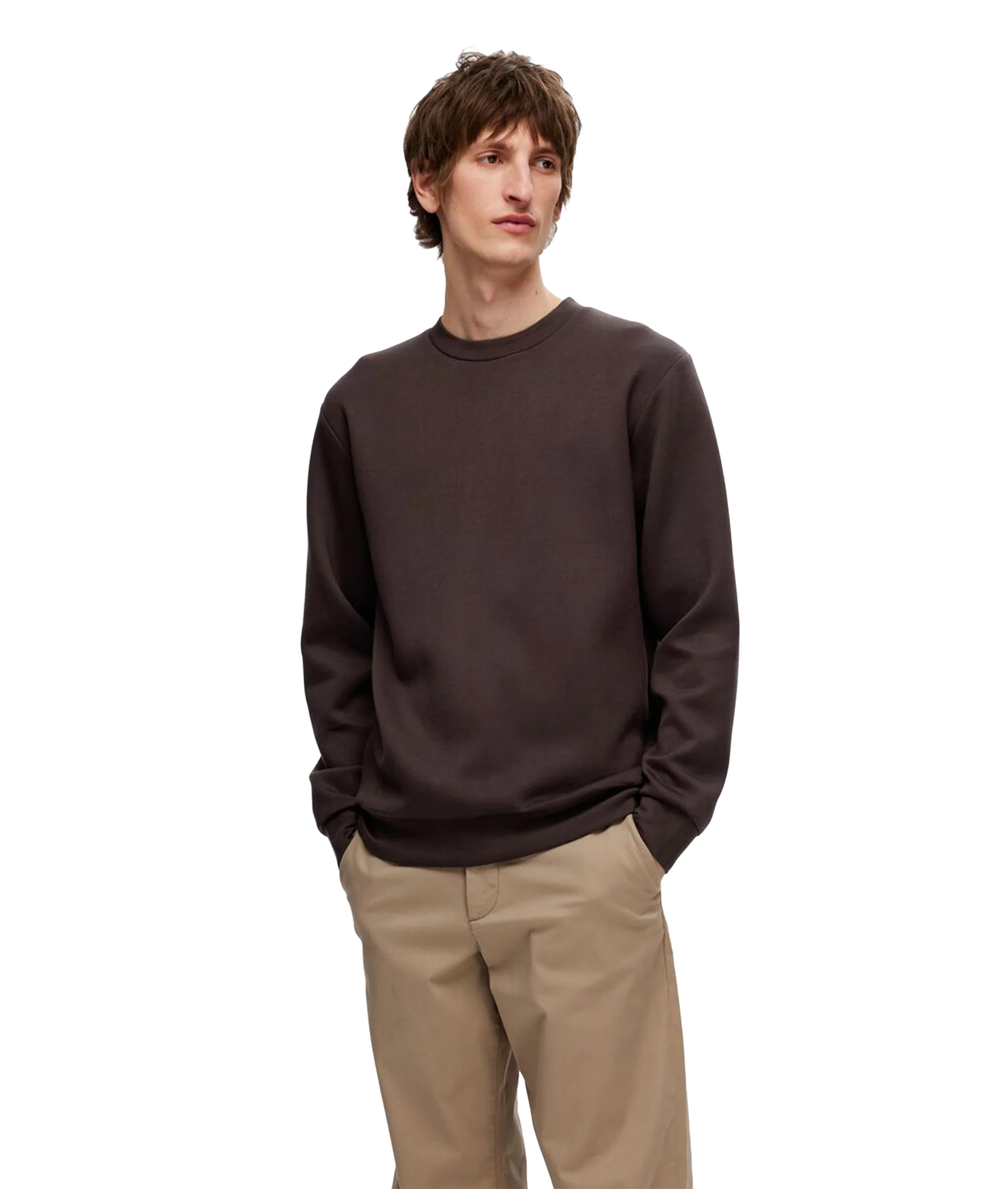 Emanuel Soft Crew Sweat - Brown - Image 2