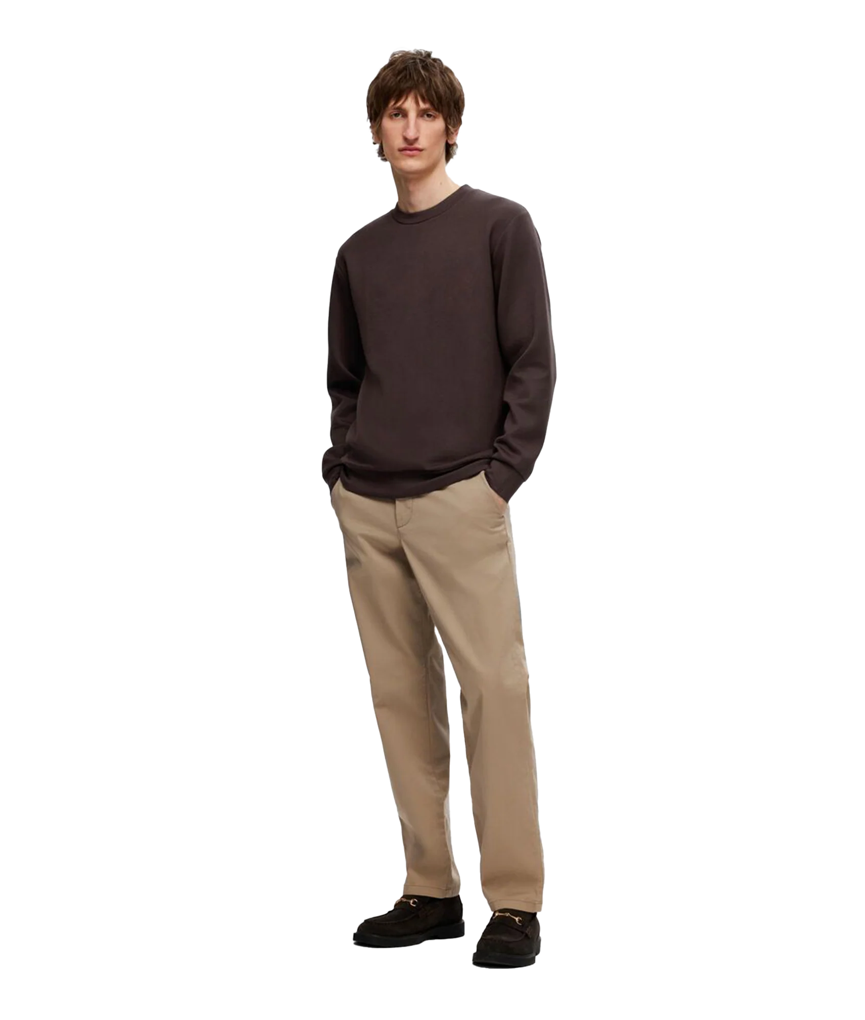 Emanuel Soft Crew Sweat - Brown - Image 4