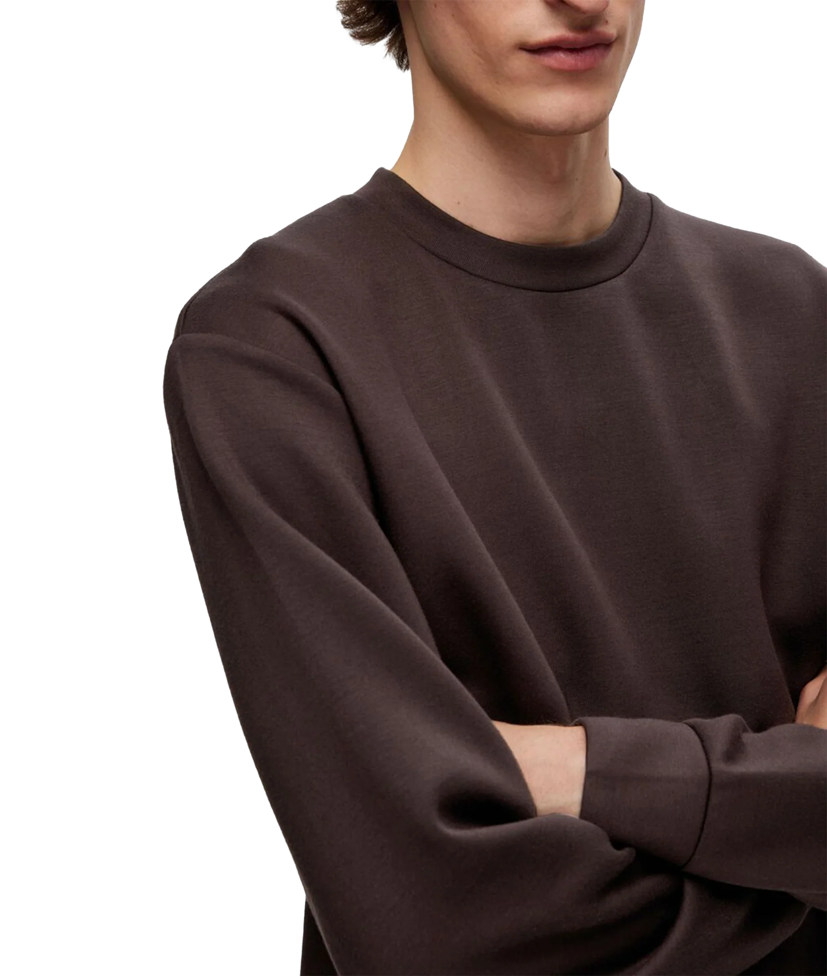 Emanuel Soft Crew Sweat - Brown - Image 5