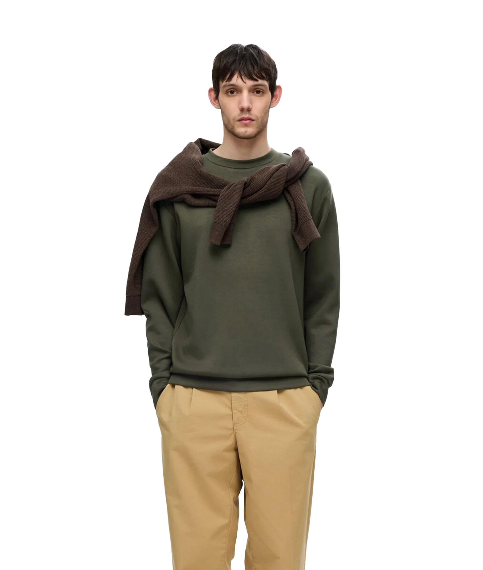 Emanuel Soft Crew Sweat - Green - Image 2