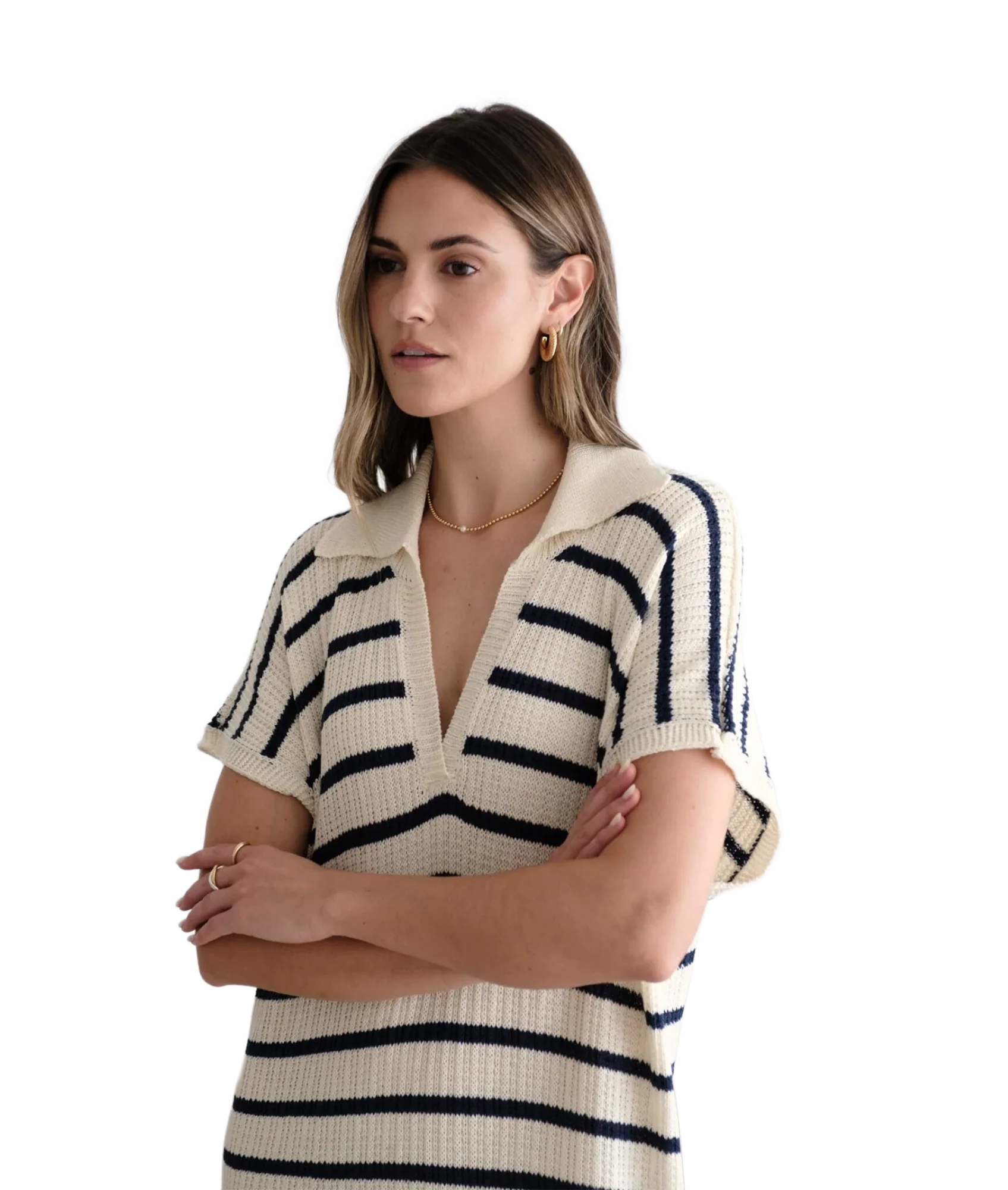 Erin Knit Dress - Ecru - Image 2