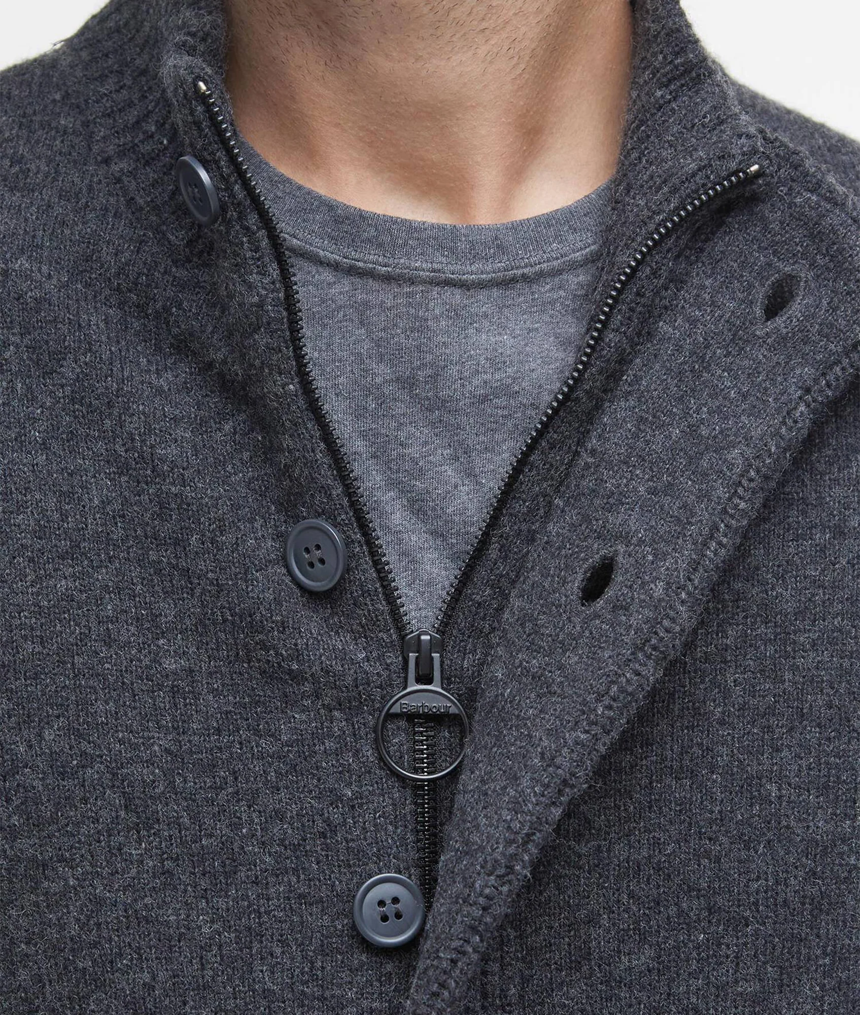 Ess Patch Zip - Charcoal Marl - Image 6
