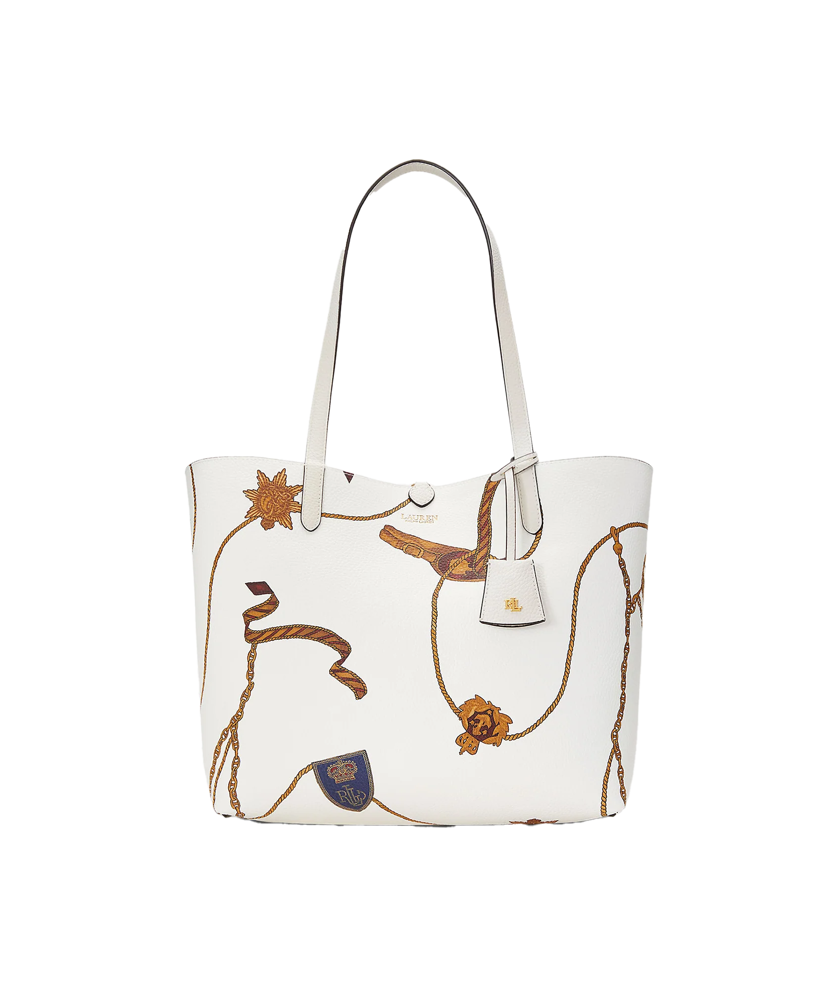 Faux-Leather Large Reversible Tote Bag - White - Image 5