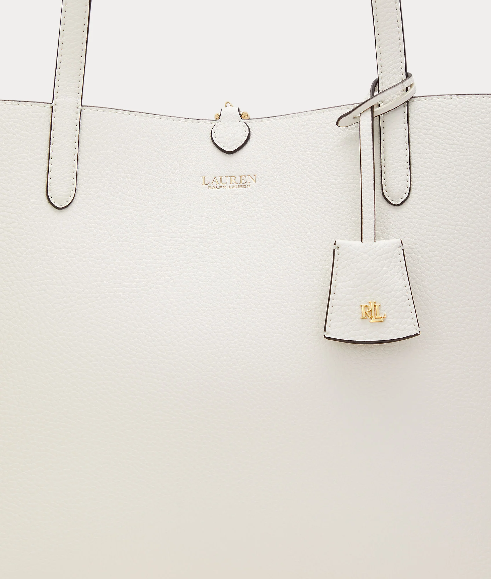 Faux-Leather Large Reversible Tote Bag - White - Image 6