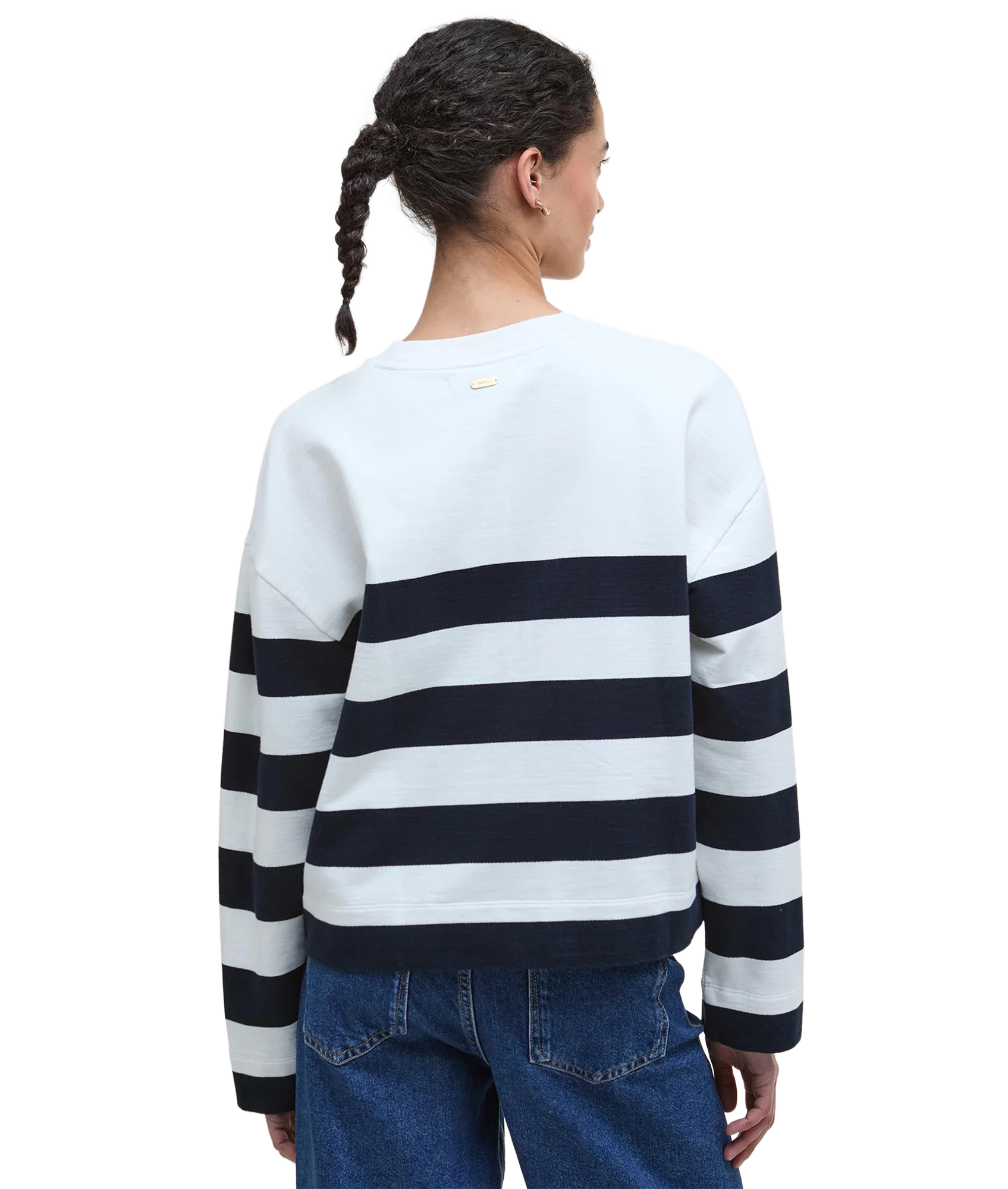Faye Sweatshirt - Cloud/Navy Stripe - Image 3