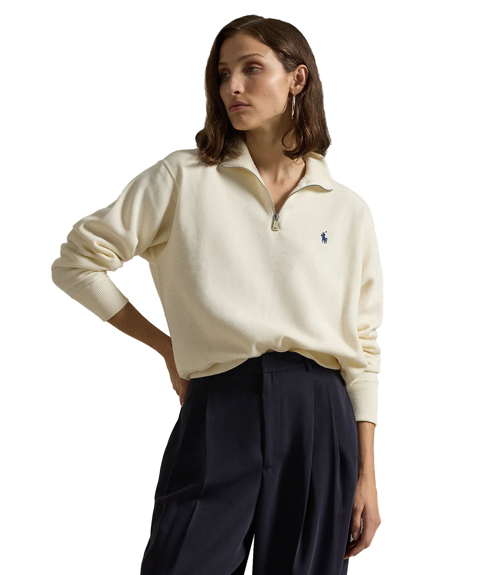 Fleece Quarter-Zip - Cream - Image 2