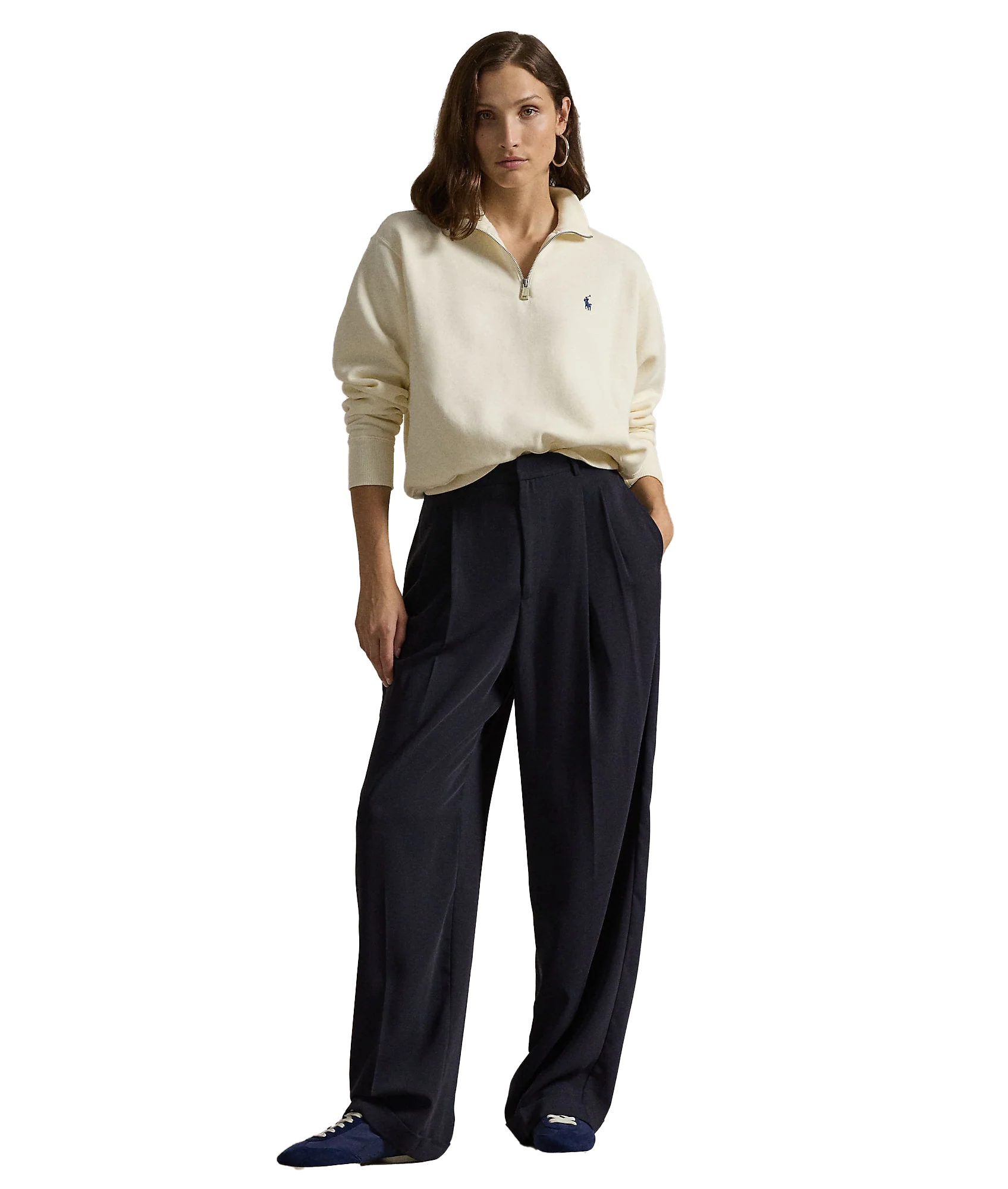 Fleece Quarter-Zip - Cream - Image 3