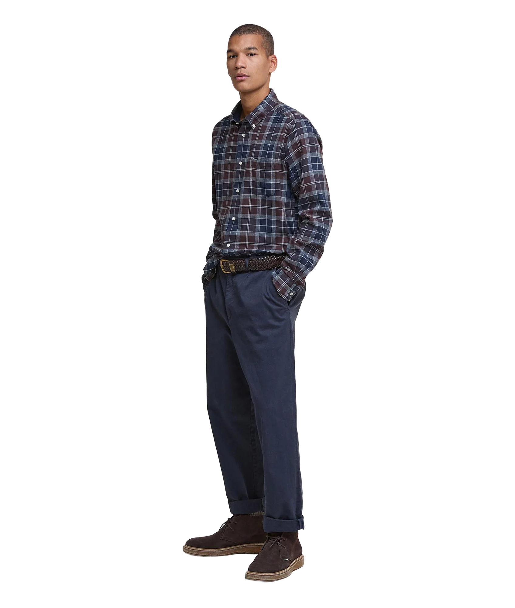 Fortrose Tailored Tartan Shirt - Midnight Oak Tartan - Image 2